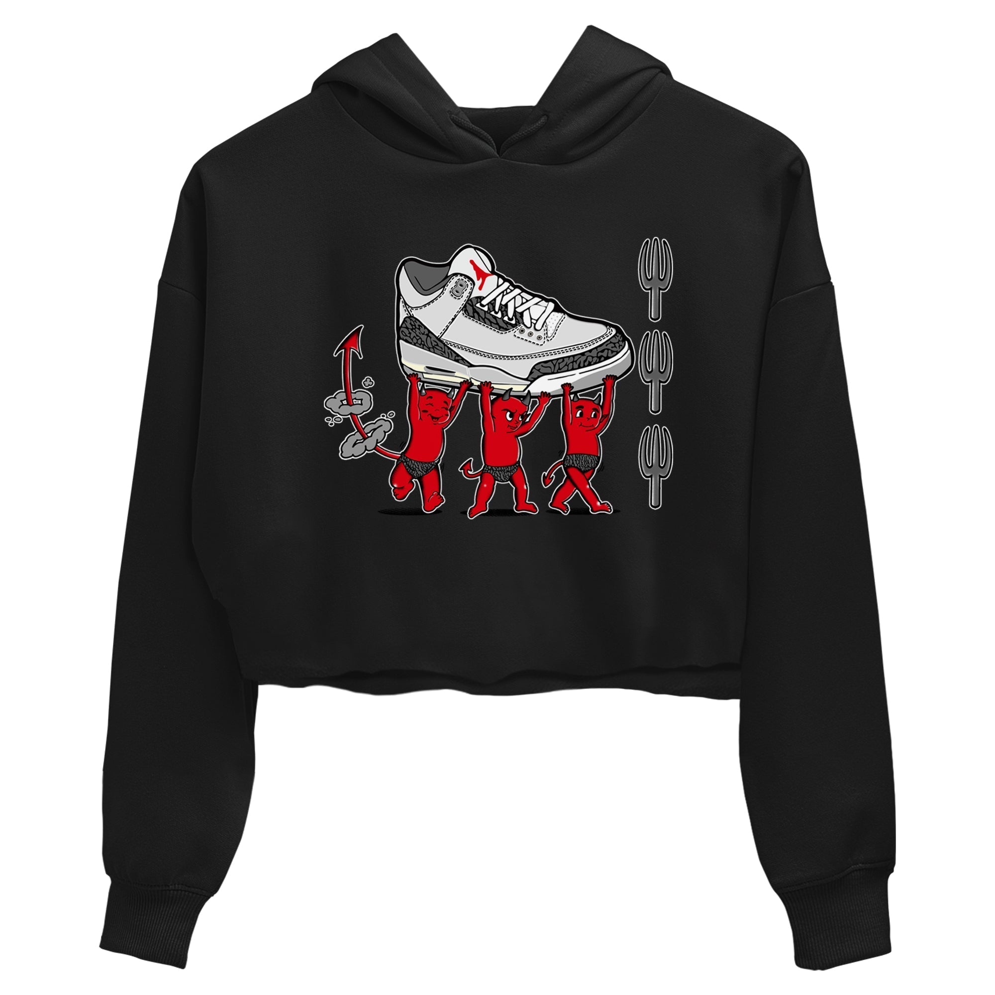Devil Babies snkmatch Women's Top - Air Jordan 3 Cement Grey