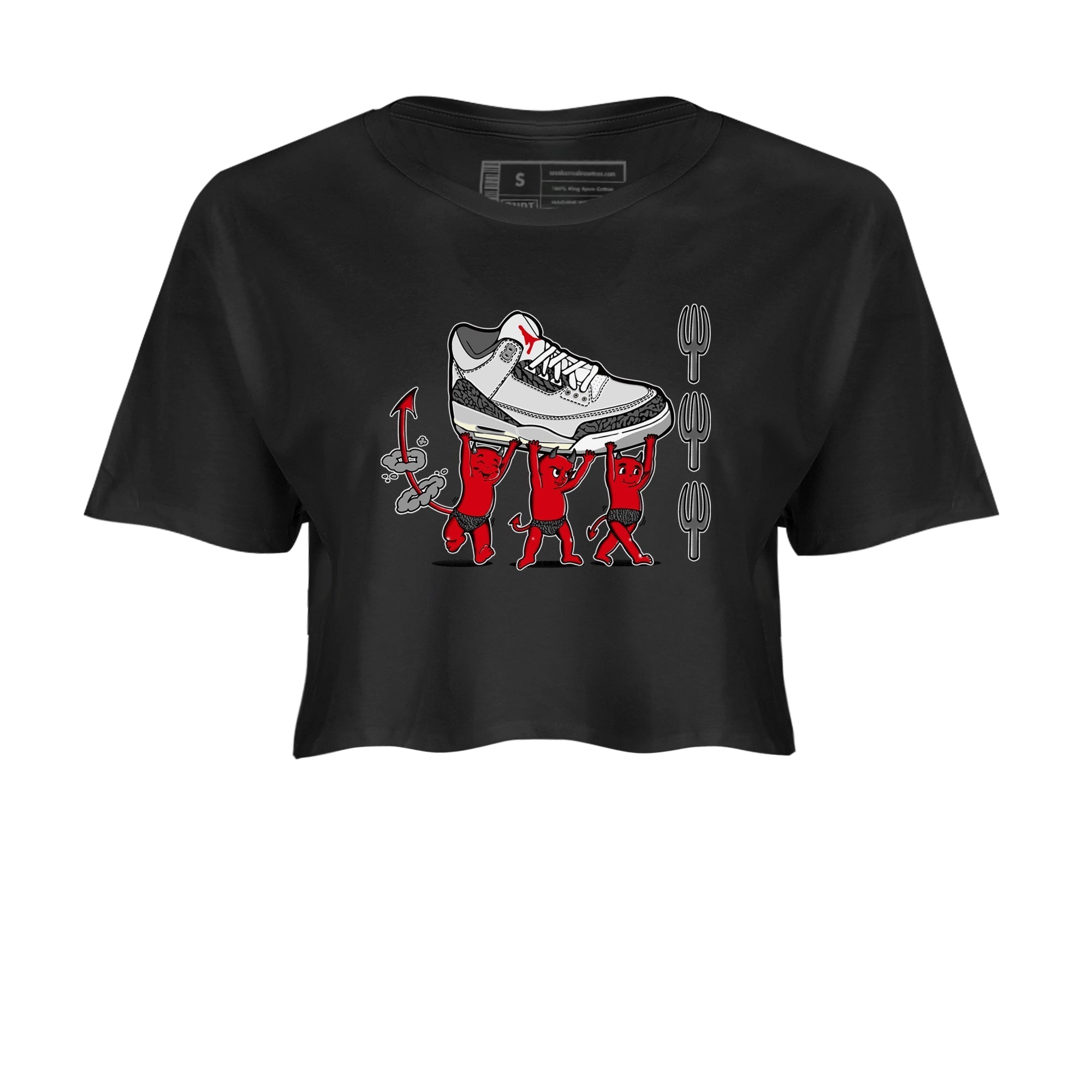Devil Babies snkmatch Women's Top - Air Jordan 3 Cement Grey