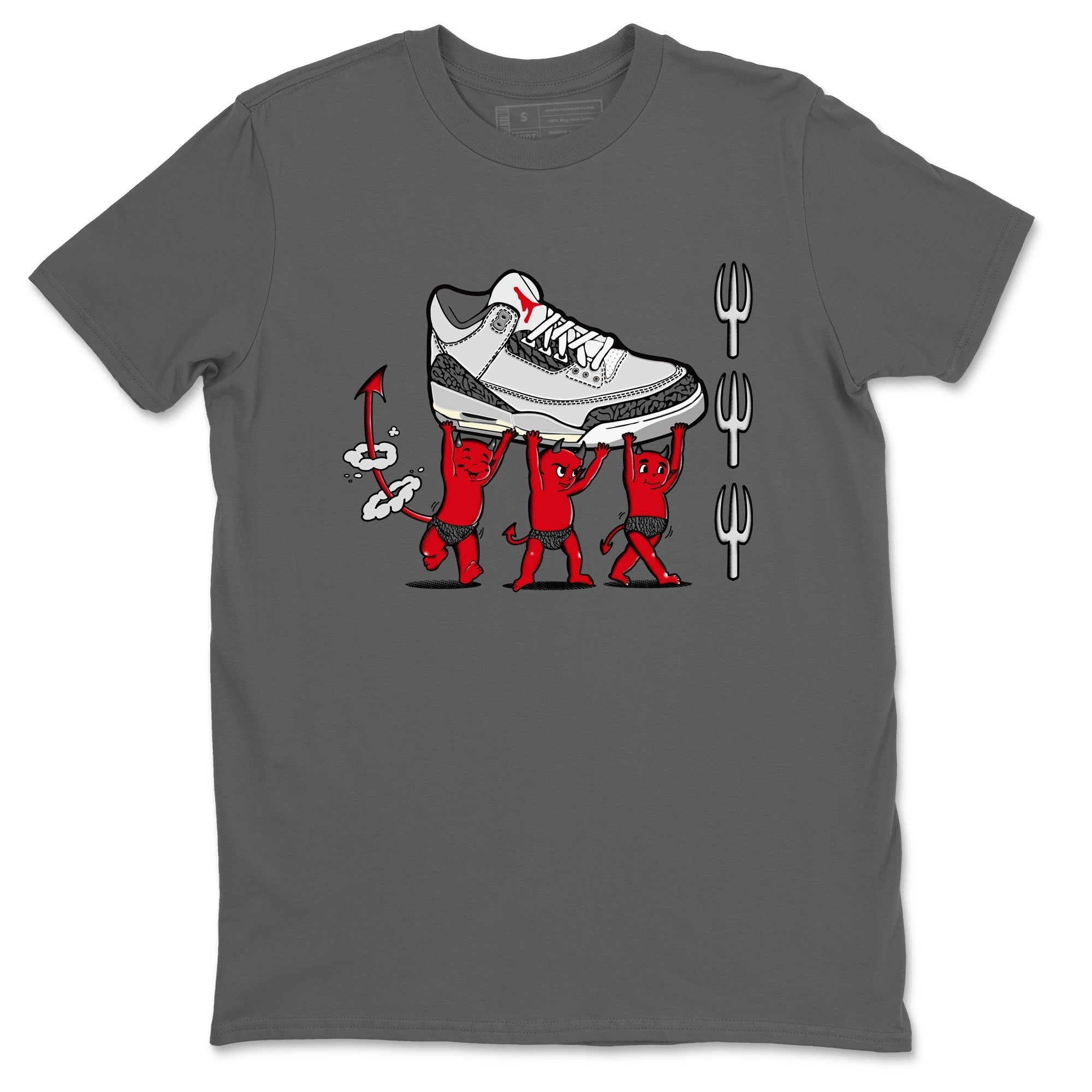 Devil Babies snkmatch Tees - Air Jordan 3 Cement Grey