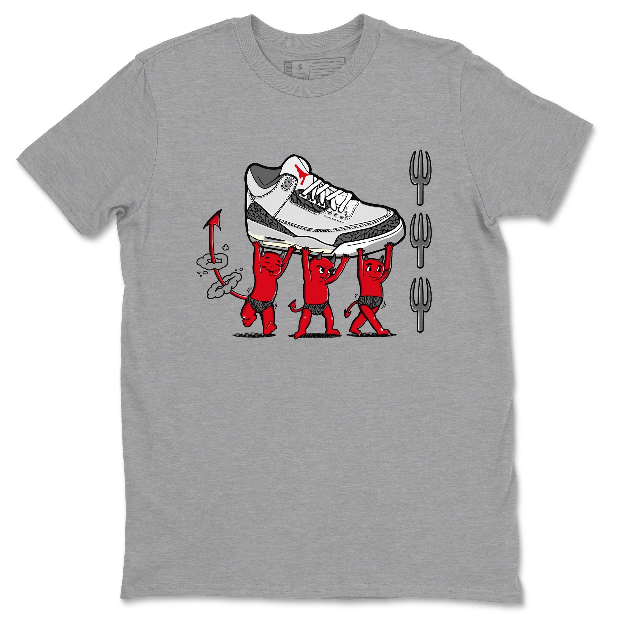 Devil Babies snkmatch Tees - Air Jordan 3 Cement Grey