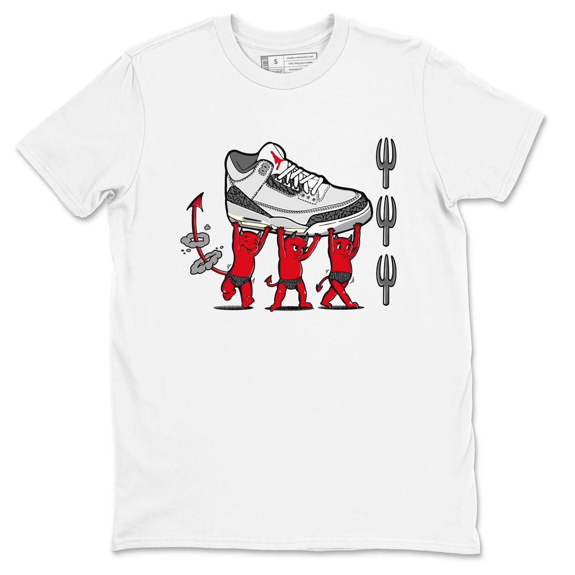 Devil Babies snkmatch Tees - Air Jordan 3 Cement Grey