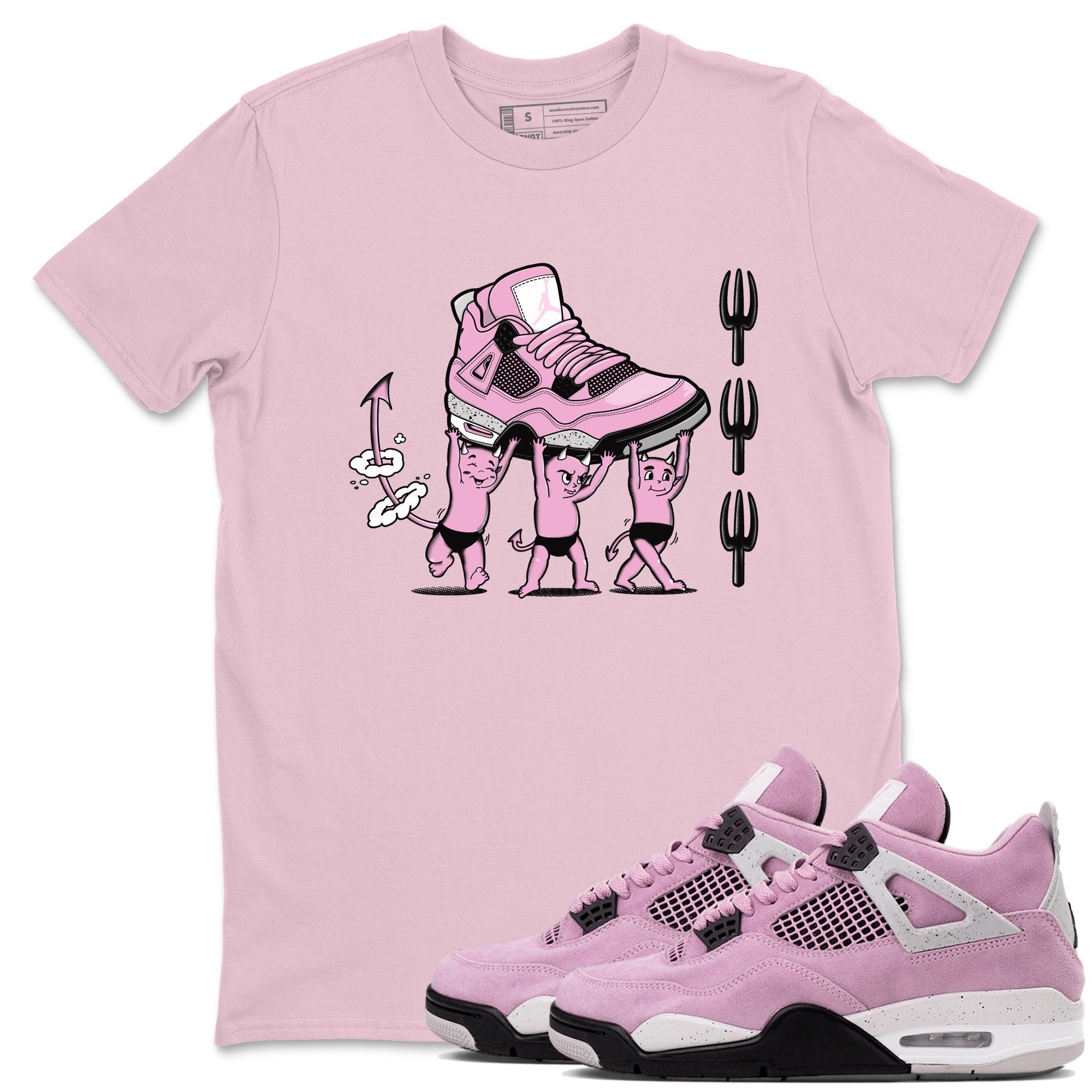 Devil Babies snkmatch Tees - Air Jordan 4 Orchid