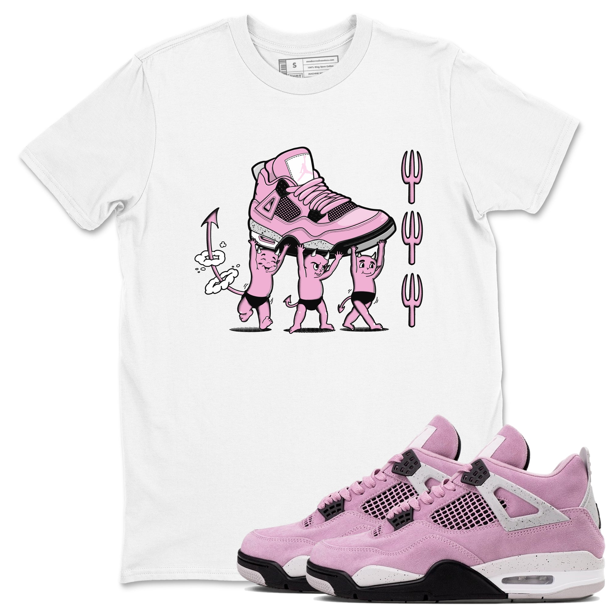 Devil Babies snkmatch Tees - Air Jordan 4 Orchid