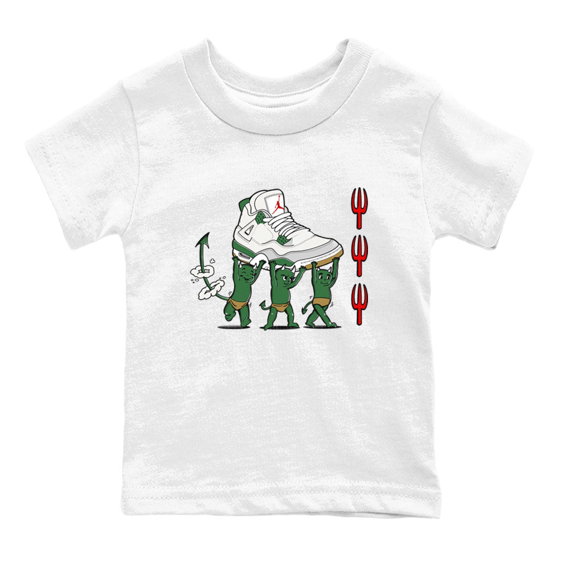 Devil Babies snkmatch Tees Kids - Air Jordan 4 Pine Green
