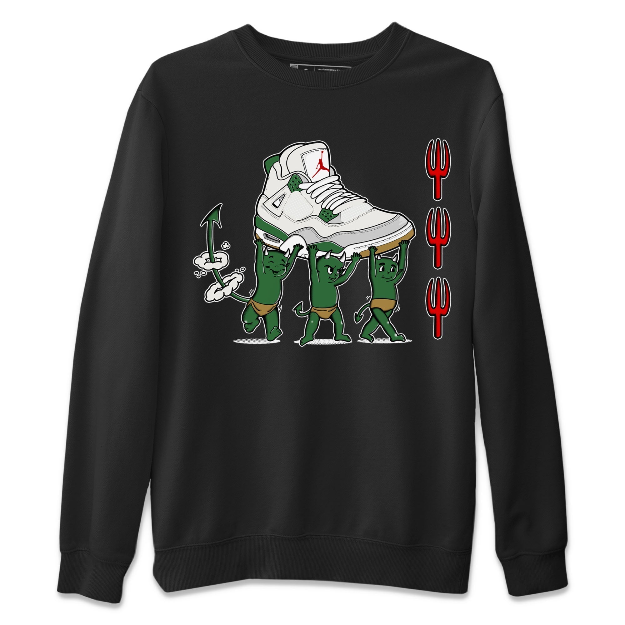 Devil Babies snkmatch Tees - Air Jordan 4 Pine Green