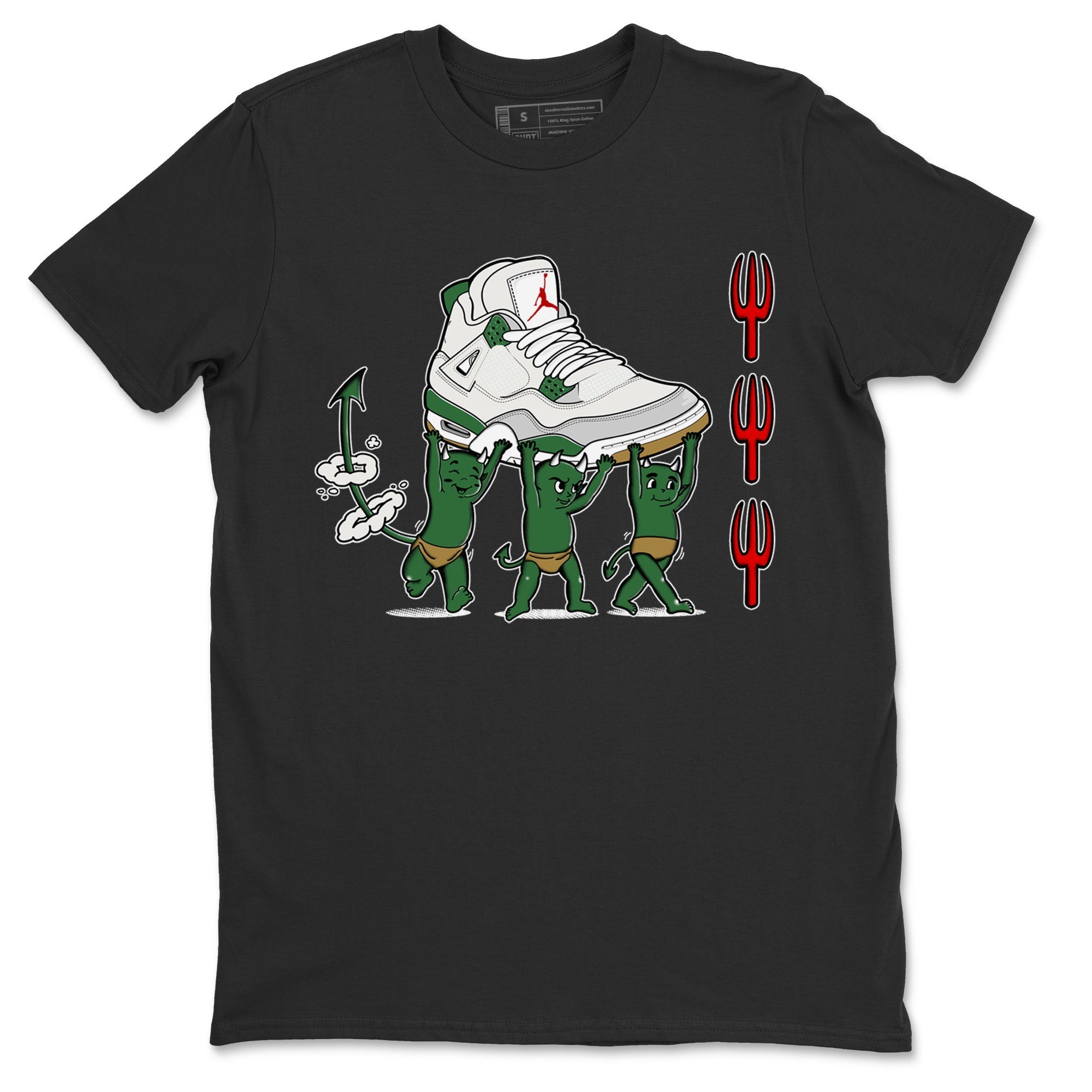 Devil Babies snkmatch Tees - Air Jordan 4 Pine Green
