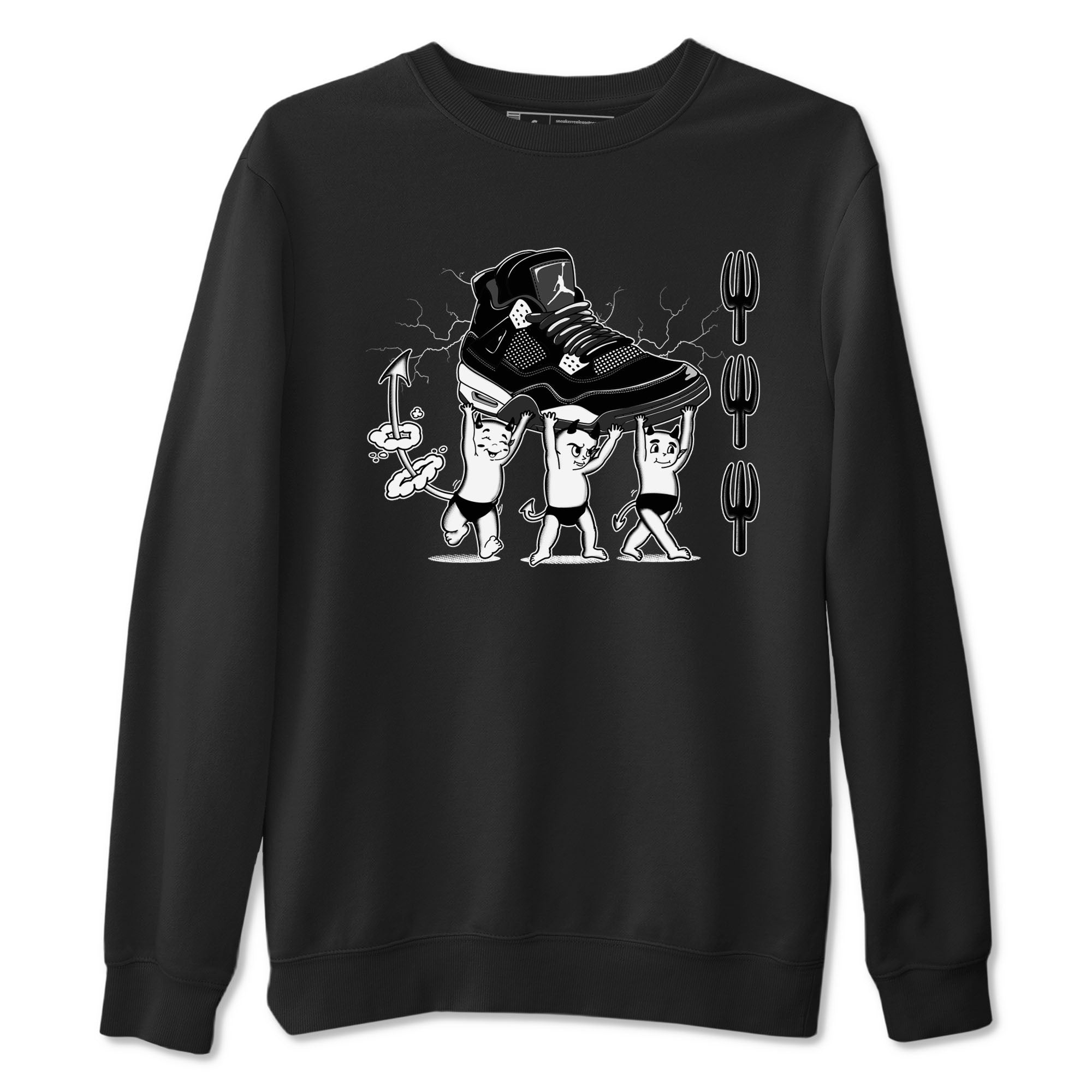 Devil Babies snkmatch Tees - Air Jordan 4 White Thunder