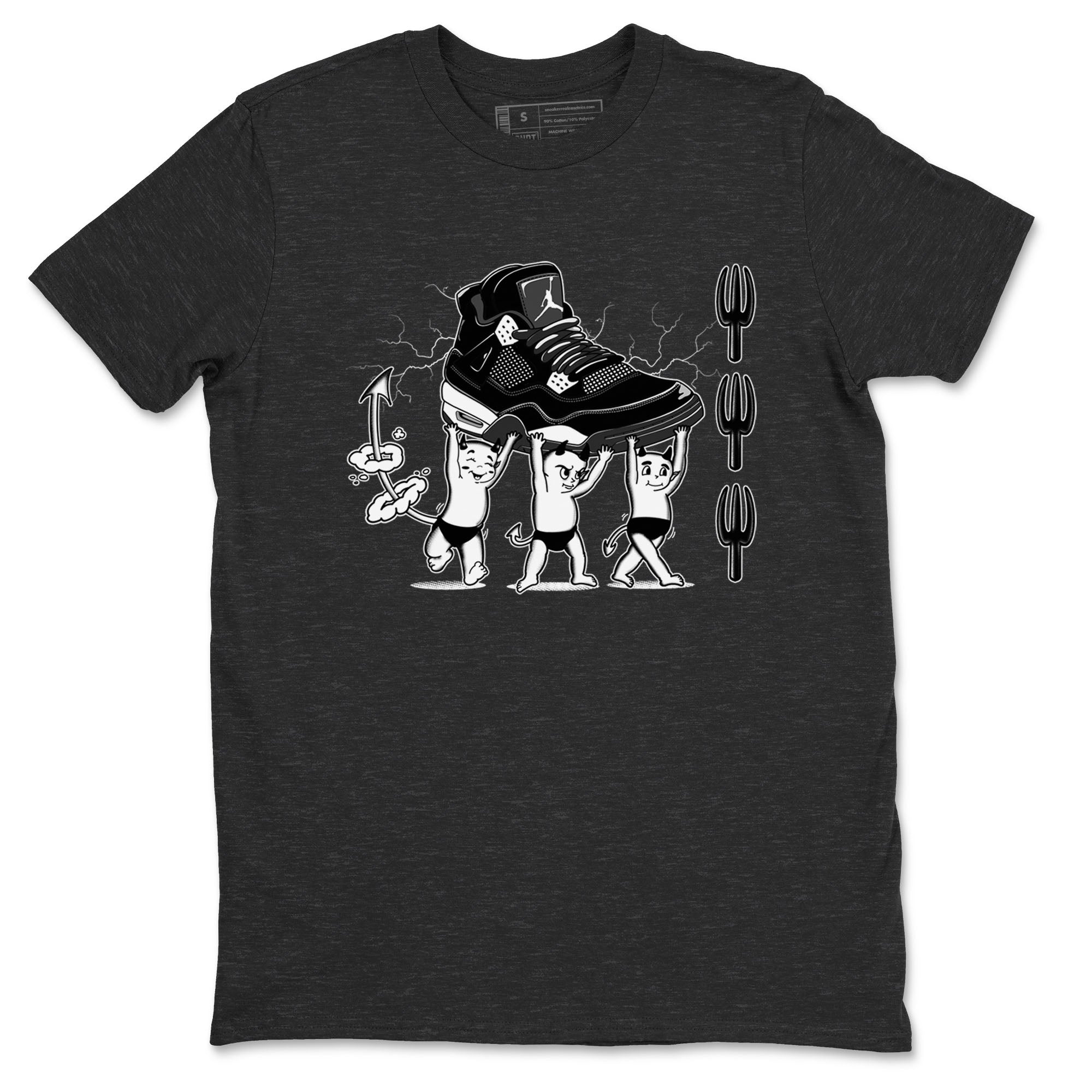 Devil Babies snkmatch Tees - Air Jordan 4 White Thunder