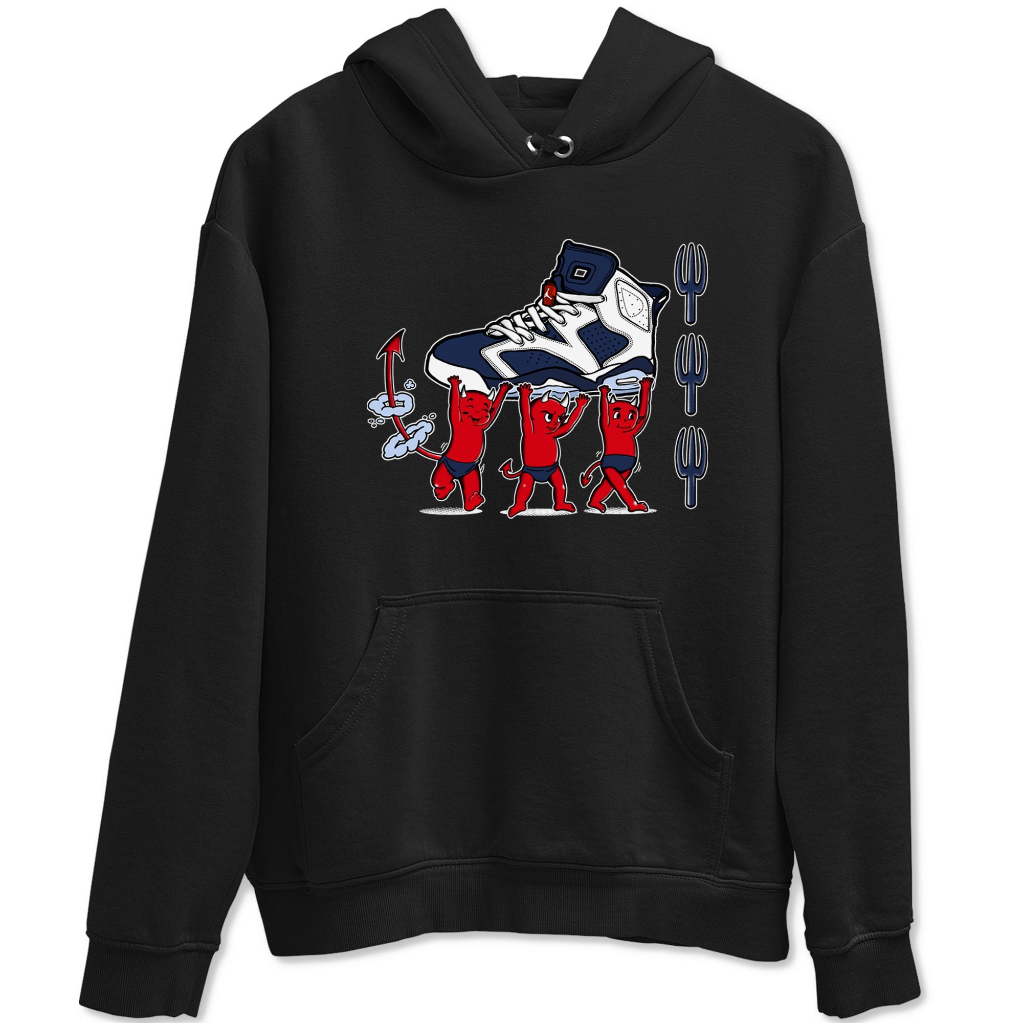 Devil Babies snkmatch Tees - Air Jordan 6 White And Midnight Navy