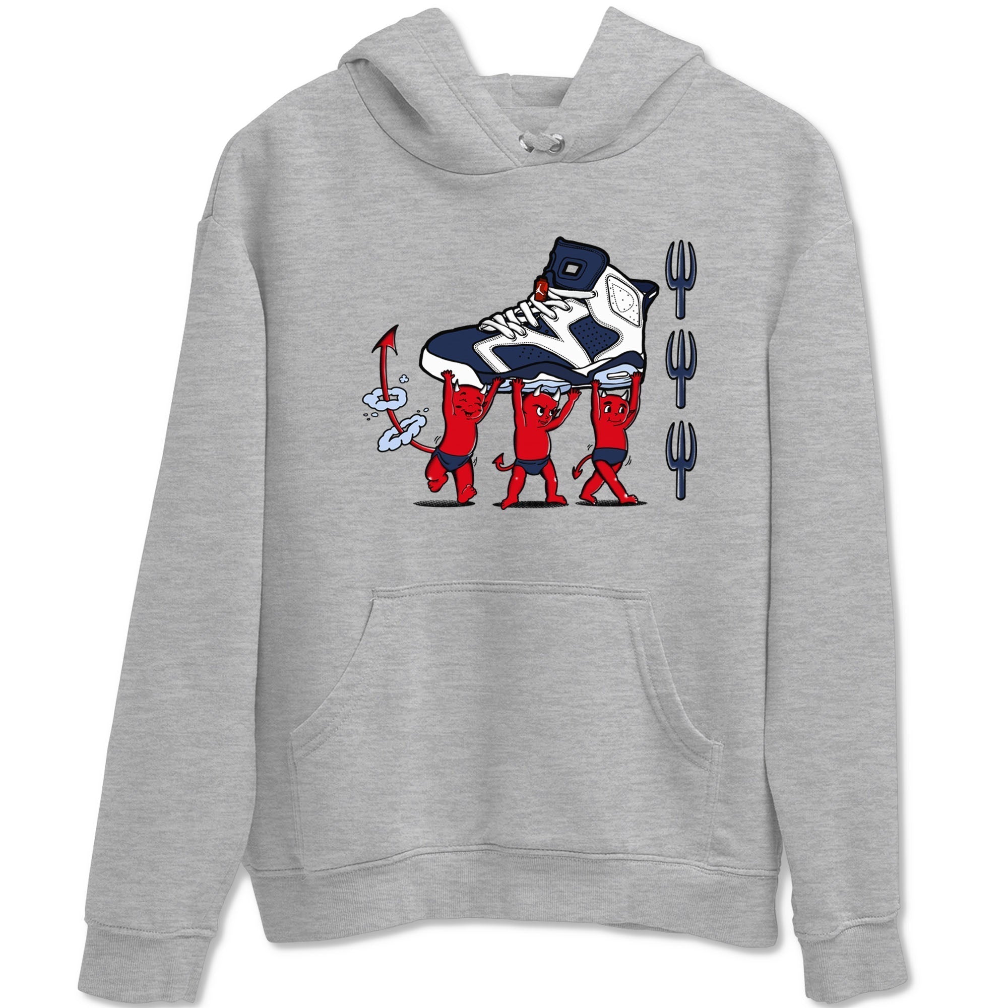 Devil Babies snkmatch Tees - Air Jordan 6 White And Midnight Navy