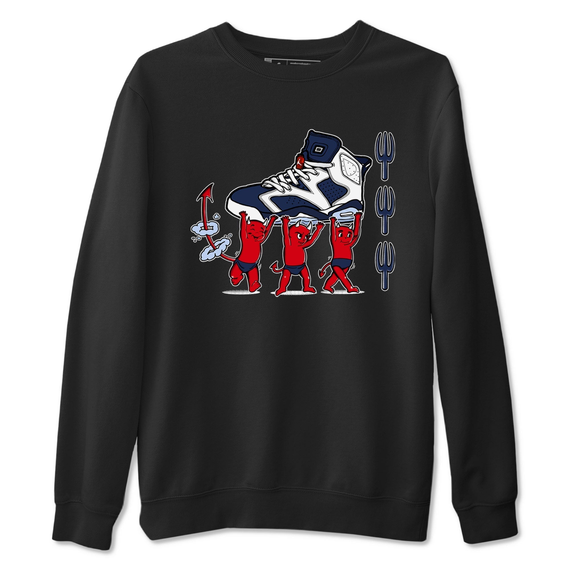 Devil Babies snkmatch Tees - Air Jordan 6 White And Midnight Navy