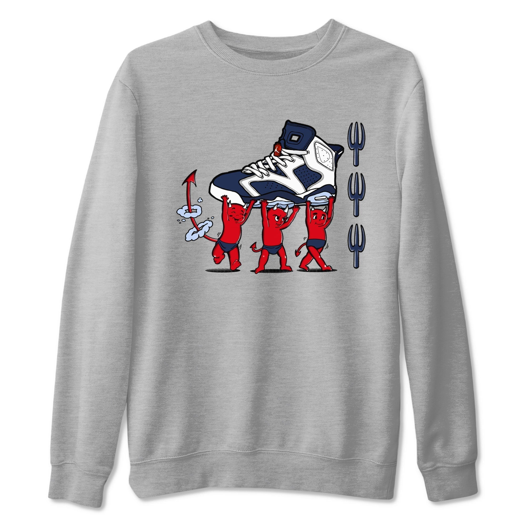 Devil Babies snkmatch Tees - Air Jordan 6 White And Midnight Navy
