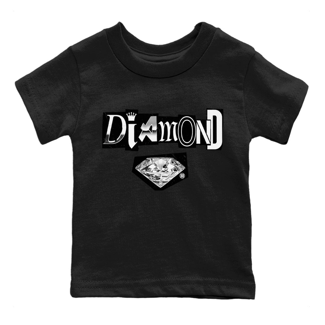 Diamond Letter Kids Tops - Air Jordan 14 Metallic Silver