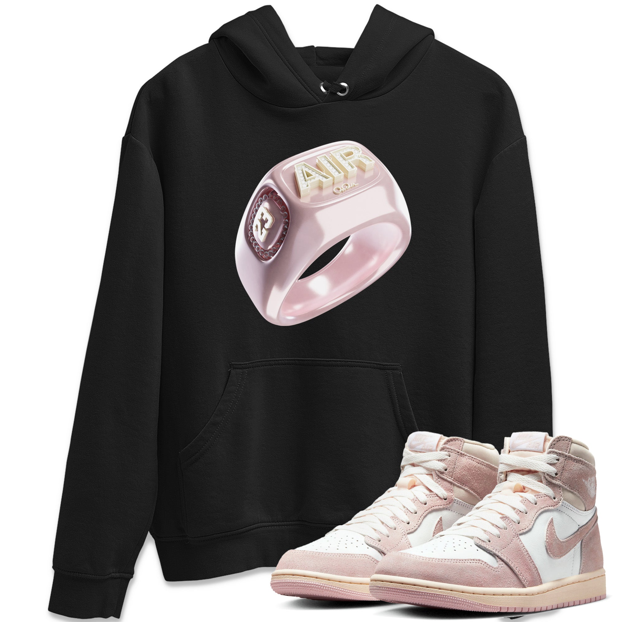 Diamond Ring Unisex Tops - Air Jordan 1 Washed Pink