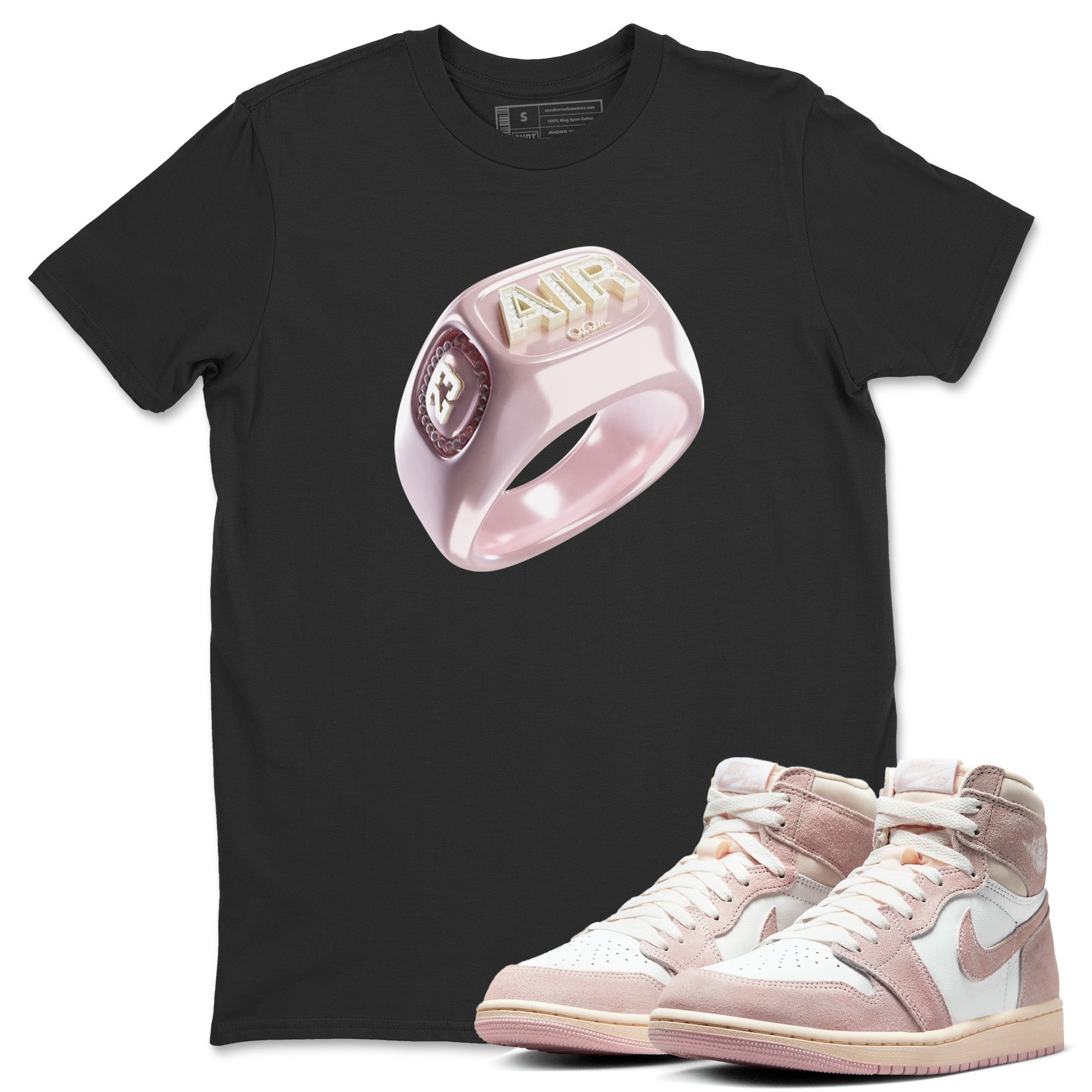 Diamond Ring Unisex Tops - Air Jordan 1 Washed Pink