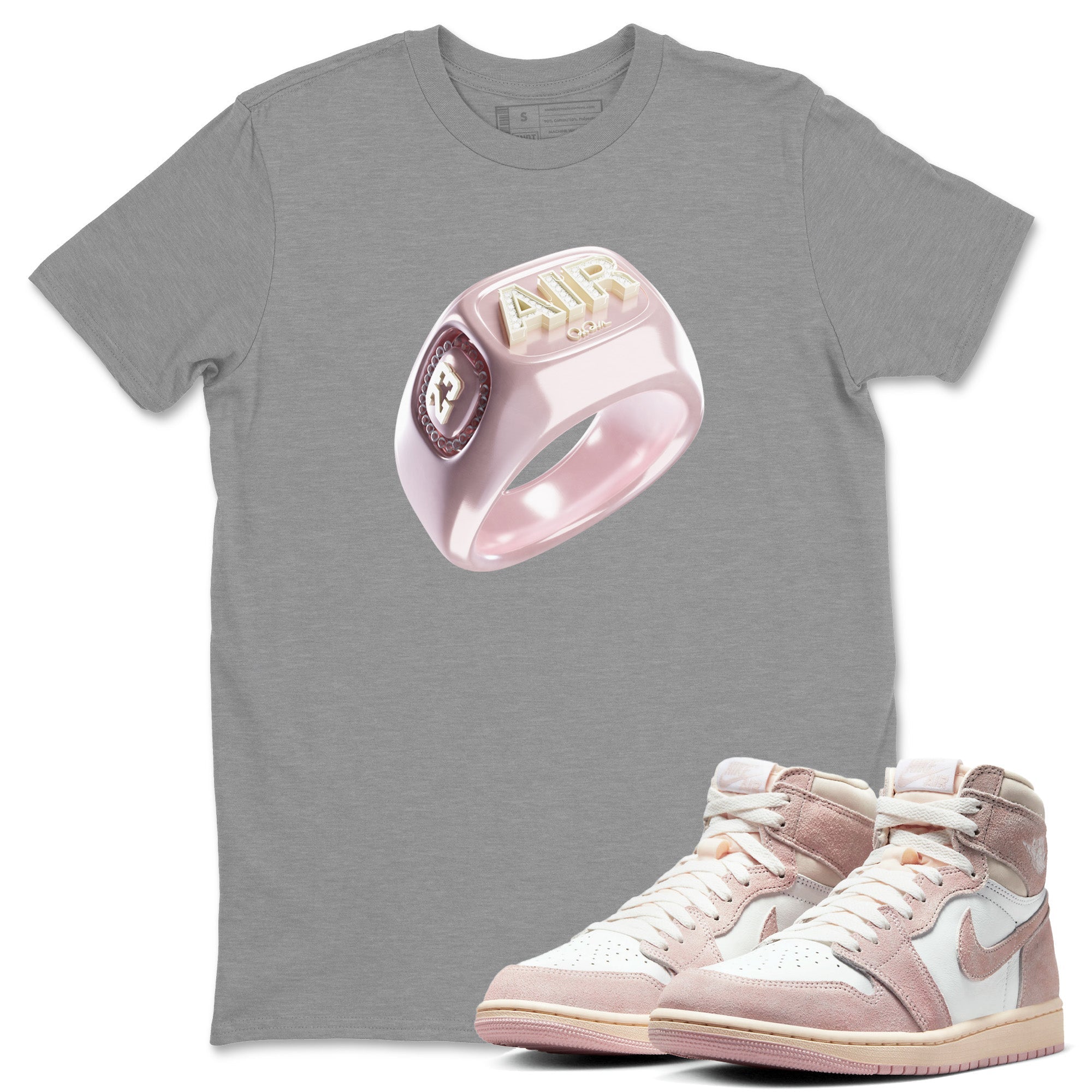 Diamond Ring Unisex Tops - Air Jordan 1 Washed Pink