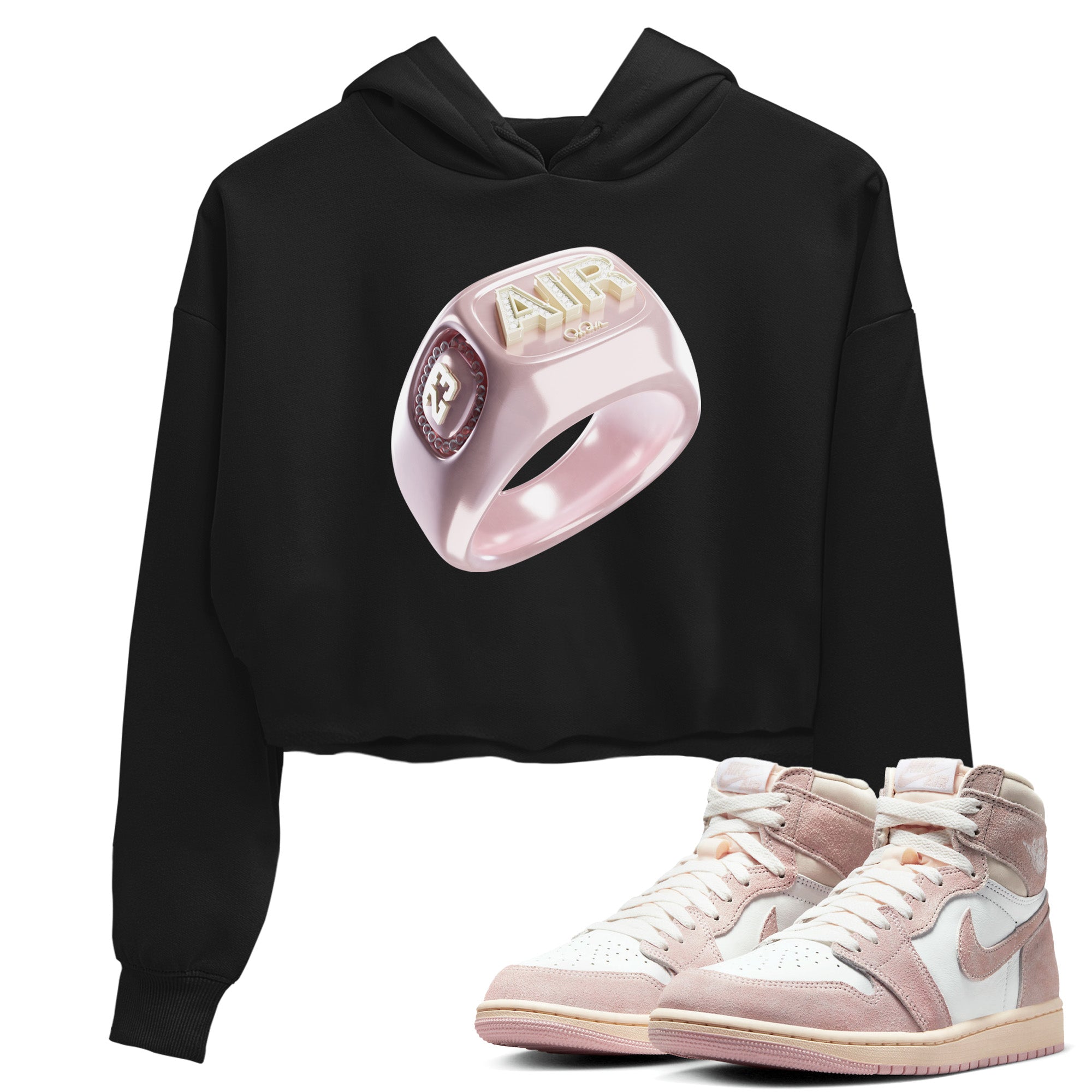 Diamond Ring Women's Tops - Air Jordan 1 Washed Pink