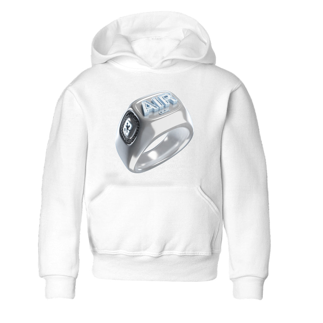 Diamond Ring Kids Tops - Air Jordan 11 White Cement