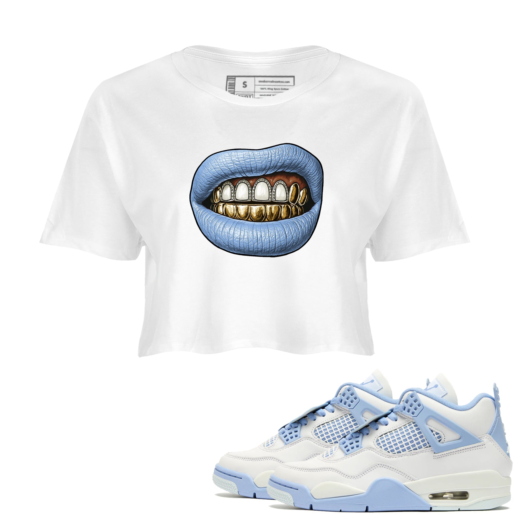 Diamond Teeth snkmatch Women's Top - Air Jordan 4 Forget Me Not