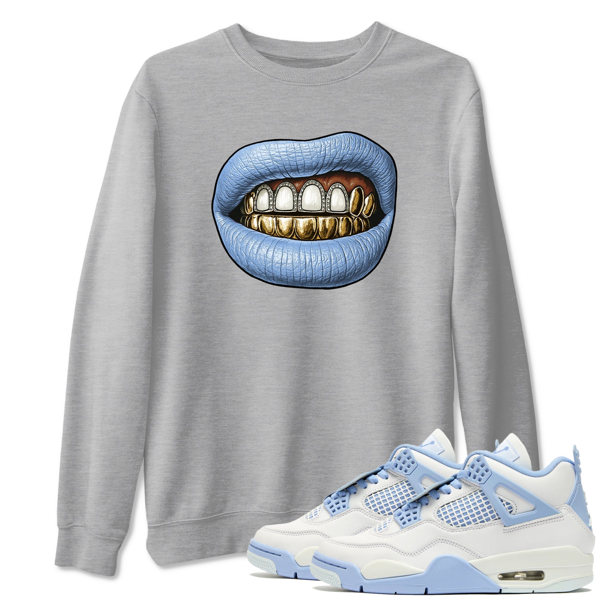 Diamond Teeth snkmatch Tees - Air Jordan 4 Forget Me Not