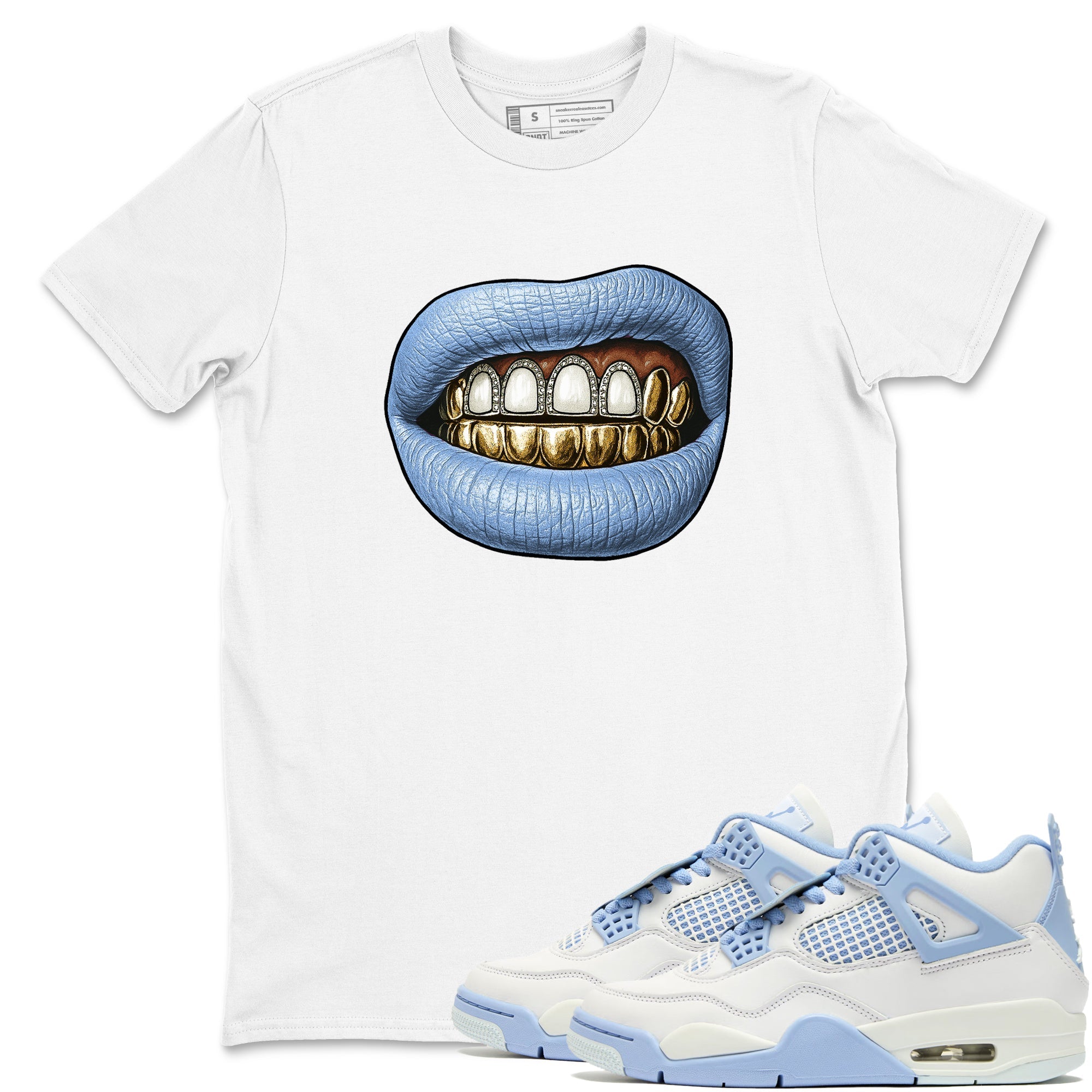 Diamond Teeth snkmatch Tees - Air Jordan 4 Forget Me Not