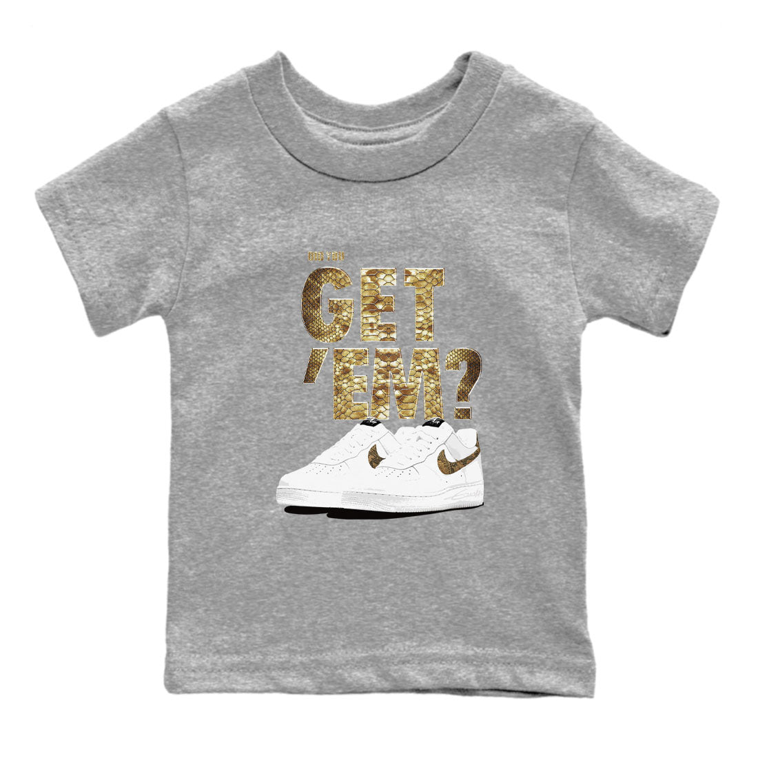 Did You Get 'Em snkmatch Tees Kids - Air Force 1 Ivory Snake