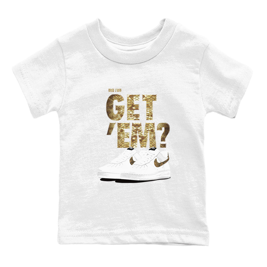 Did You Get 'Em snkmatch Tees Kids - Air Force 1 Ivory Snake