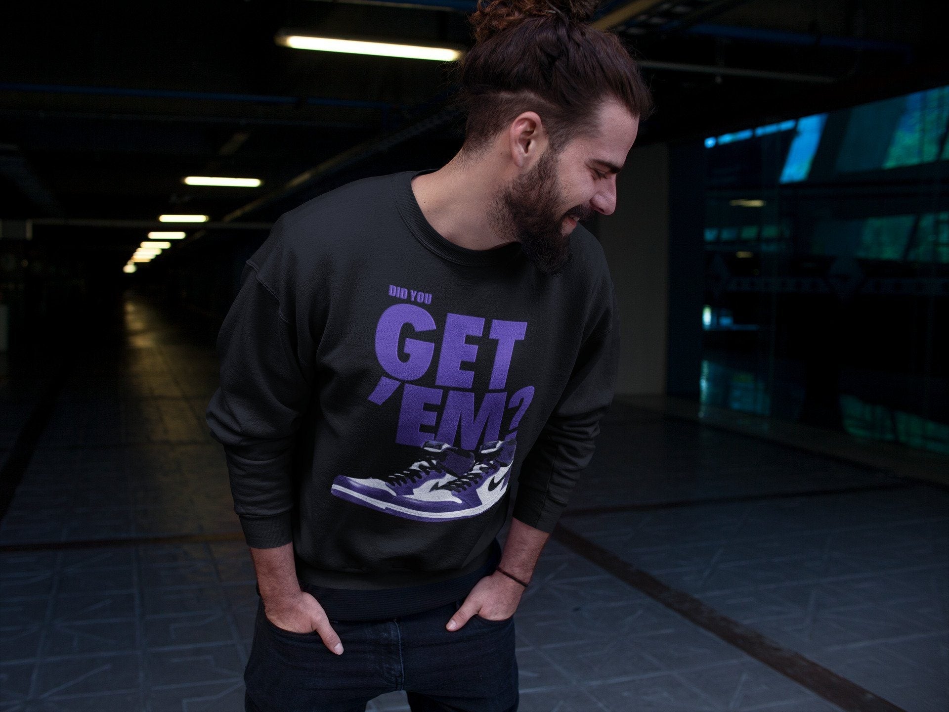 Did You Get 'Em Unisex Tops - Air Jordan 1 Court Purple