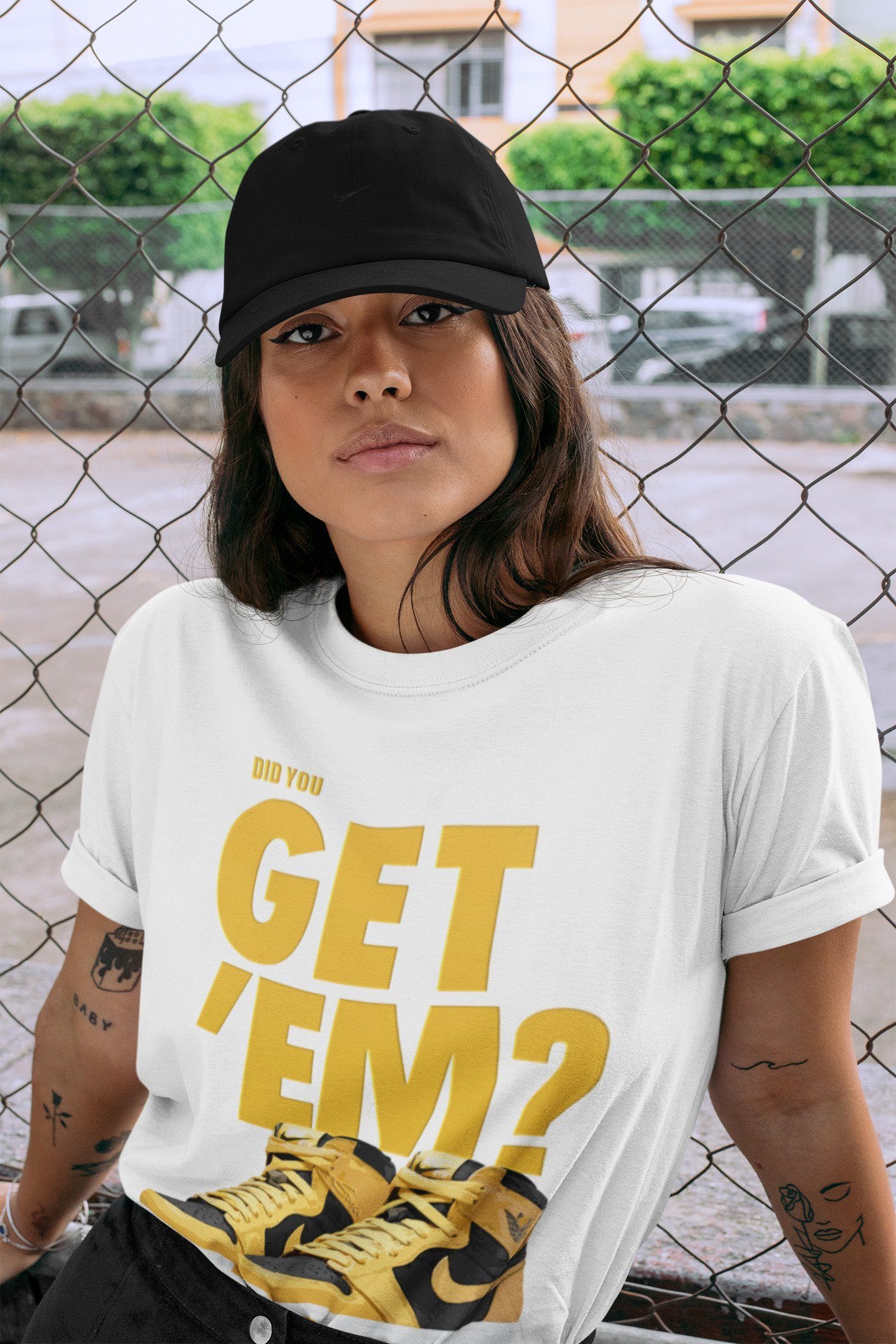 Did You Get 'Em Unisex Tops - Air Jordan 1 Pollen
