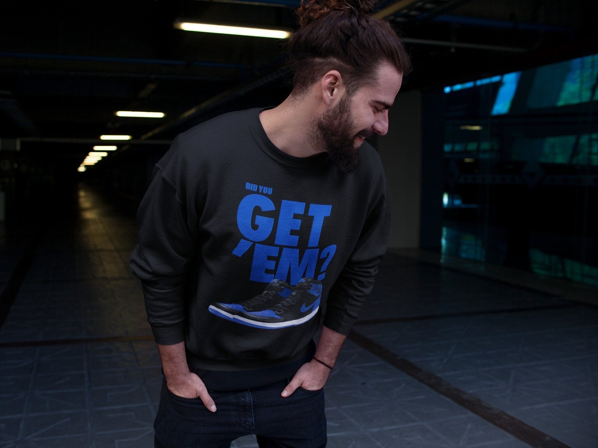 Did You Get 'Em Unisex Tops - Air Jordan 1 Royal Black