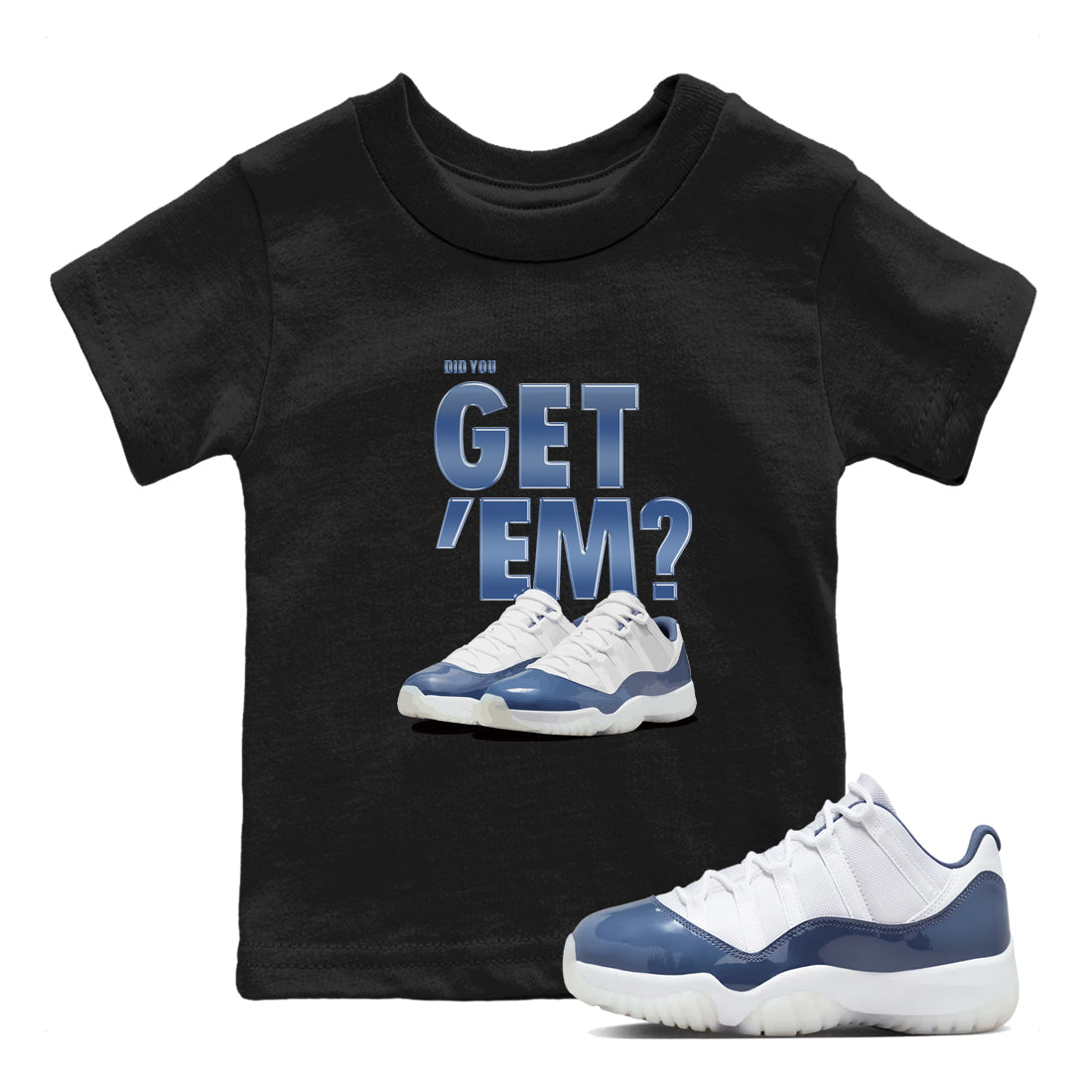 Did You Get 'Em snkmatch Tees Kids - Air Jordan 11 Diffused Blue