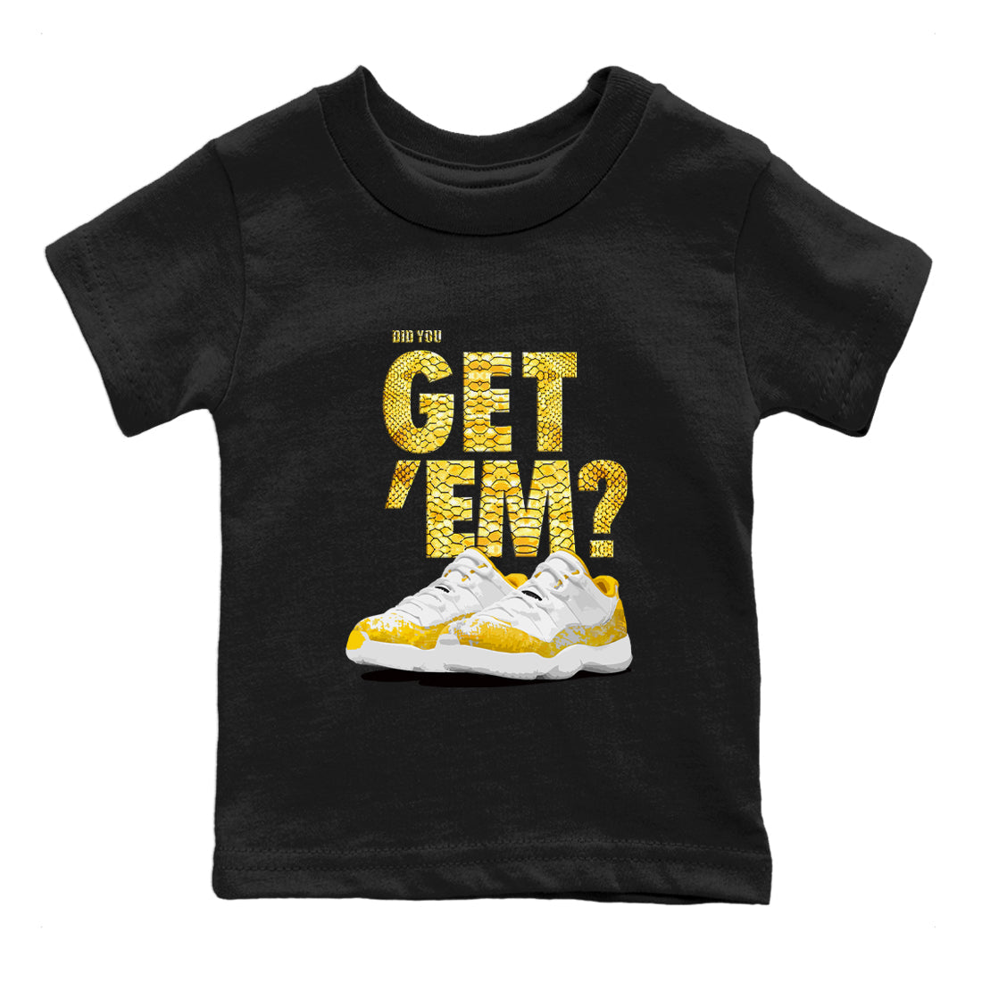Did You Get 'Em Kids Tops - Air Jordan 11 Yellow Python