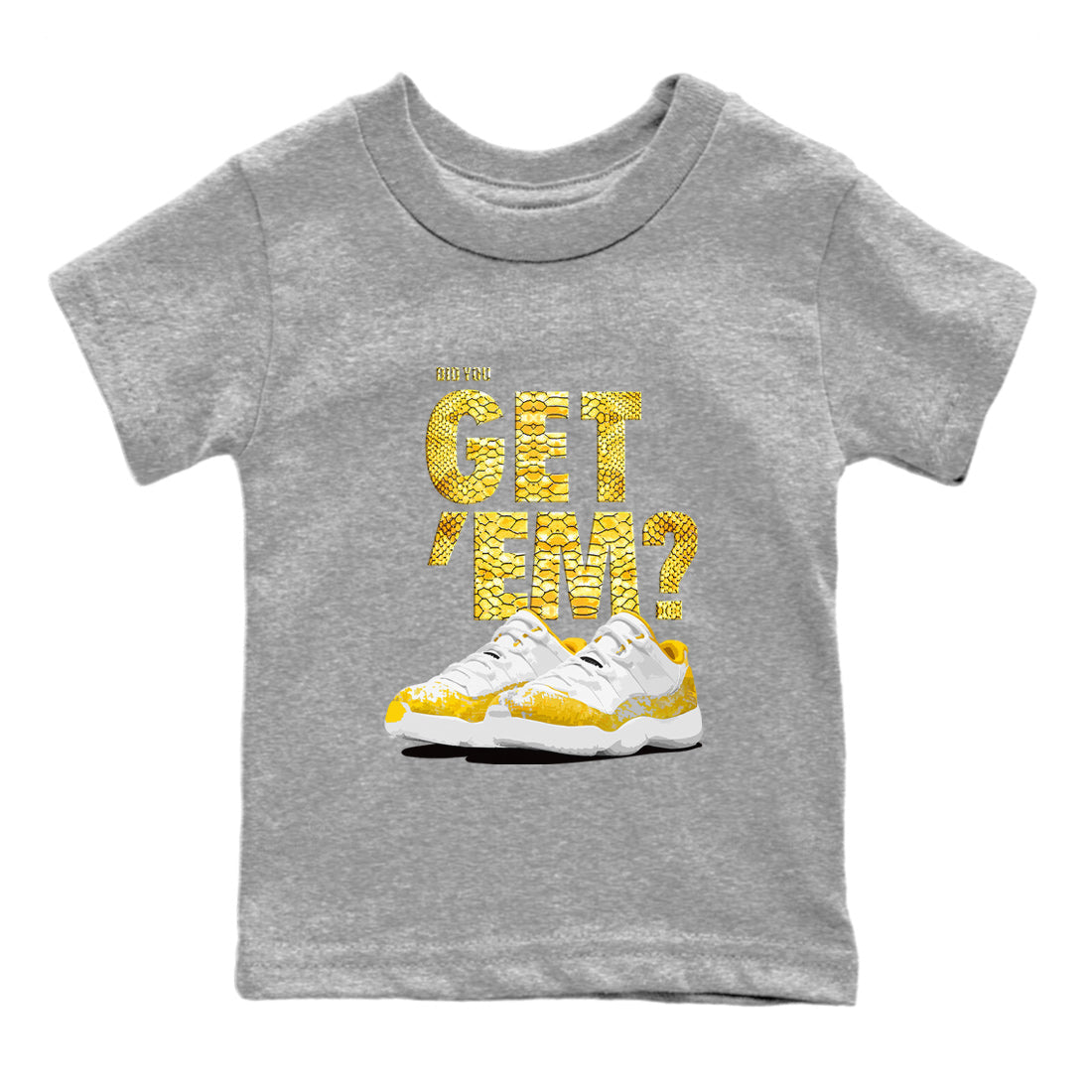 Did You Get 'Em Kids Tops - Air Jordan 11 Yellow Python