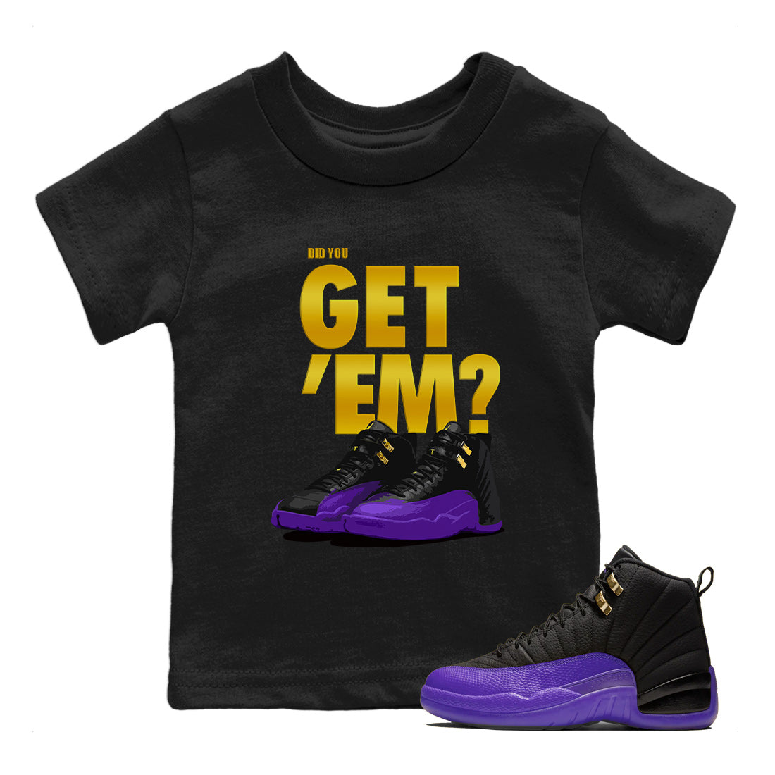 Did You Get 'Em Kids Tops - Air Jordan 12 Field Purple