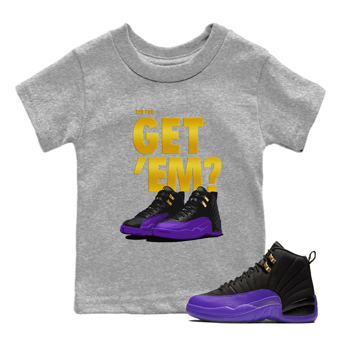 Did You Get 'Em Kids Tops - Air Jordan 12 Field Purple