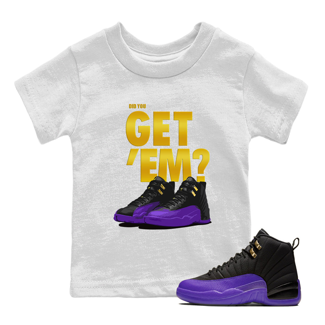 Did You Get 'Em Kids Tops - Air Jordan 12 Field Purple