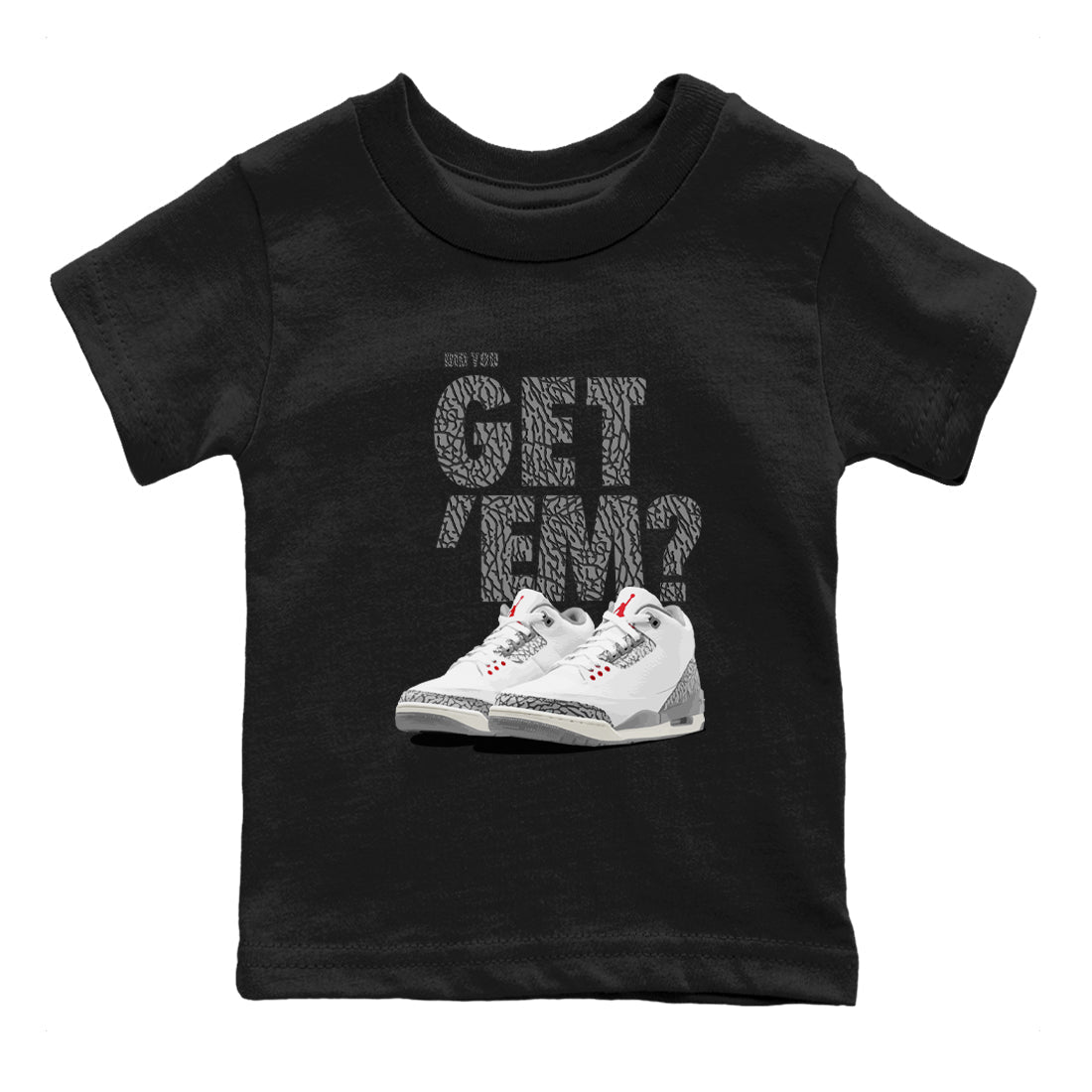 Did You Get 'Em snkmatch Tees Kids - Air Jordan 3 Cement Grey