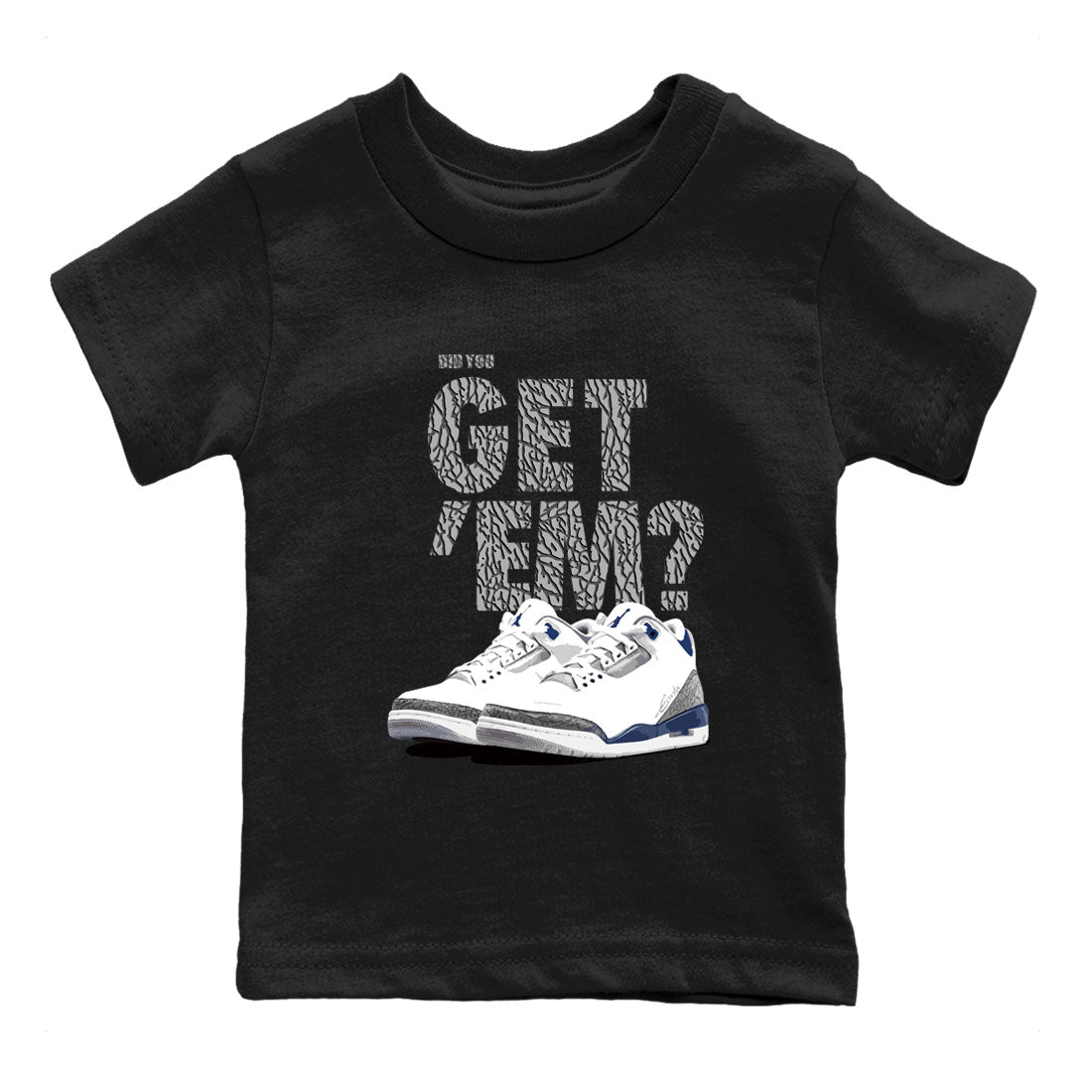 Did You Get 'Em snkmatch Tees Kids - Air Jordan 3 Midnight Navy 2023