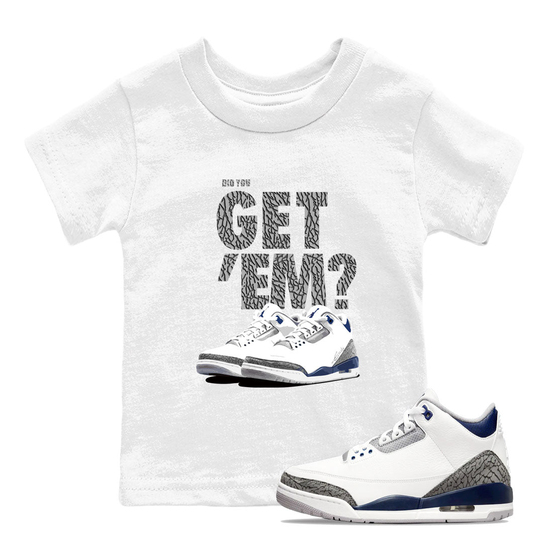 Did You Get 'Em snkmatch Tees Kids - Air Jordan 3 Midnight Navy 2023