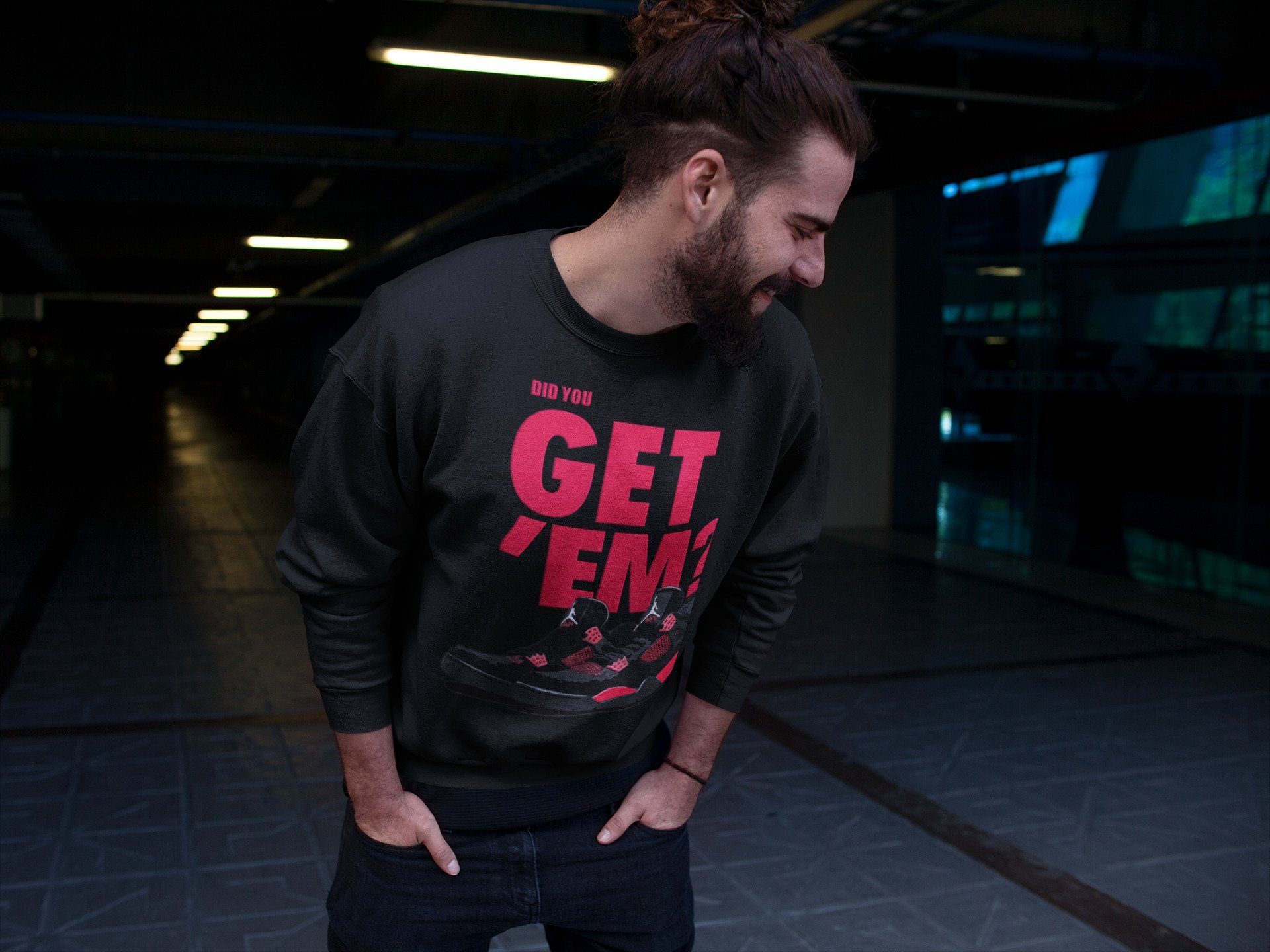 Did You Get 'Em Unisex Tops - Air Jordan 4 Red Thunder