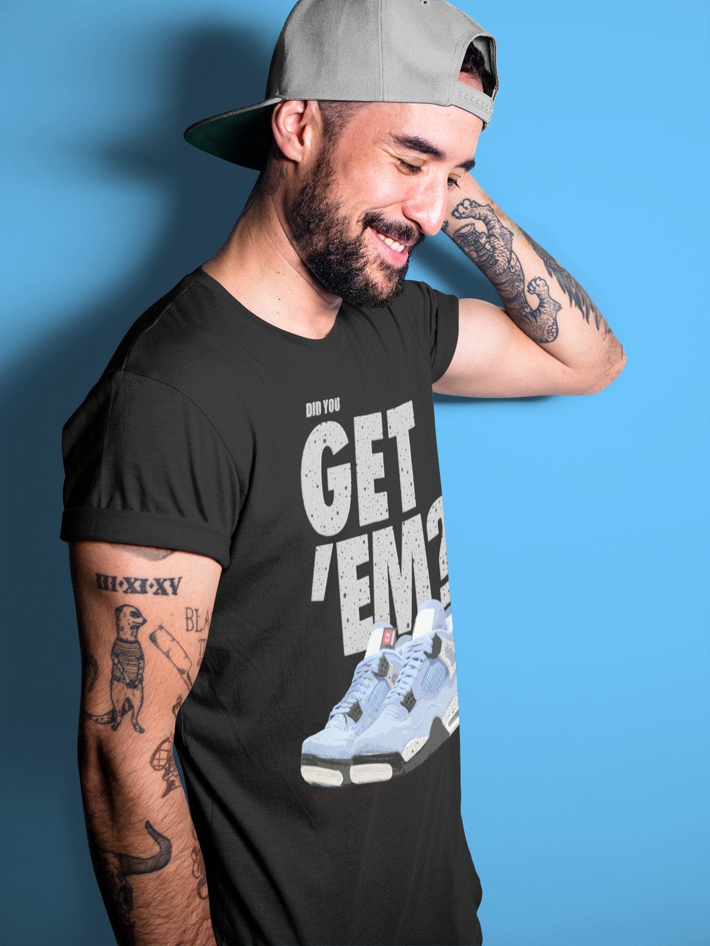 Did You Get 'Em Unisex Tops - Air Jordan 4 University Blue