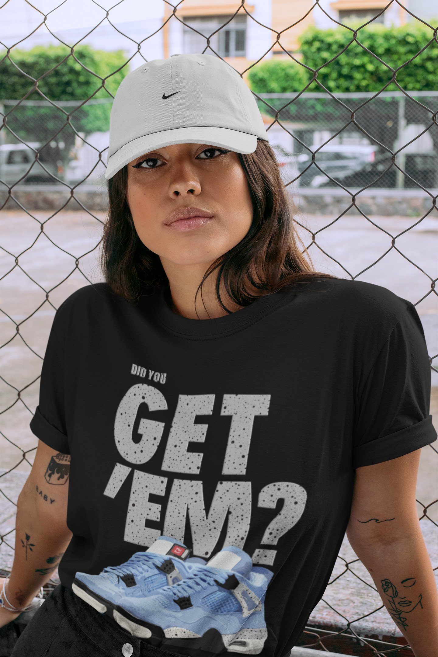 Did You Get 'Em Unisex Tops - Air Jordan 4 University Blue