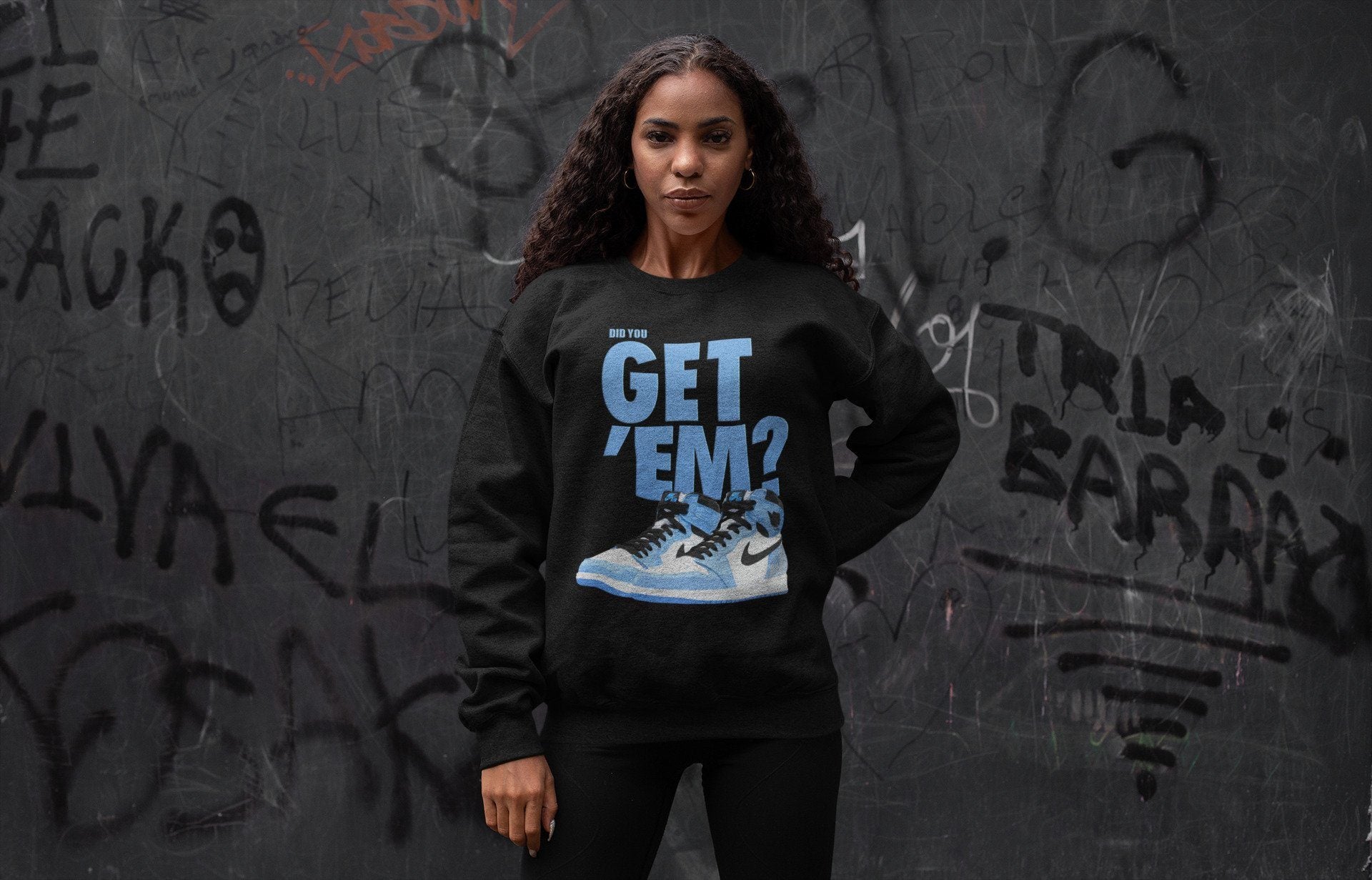 Did You Get 'Em Unisex Tops - Air Jordan 1 University Blue