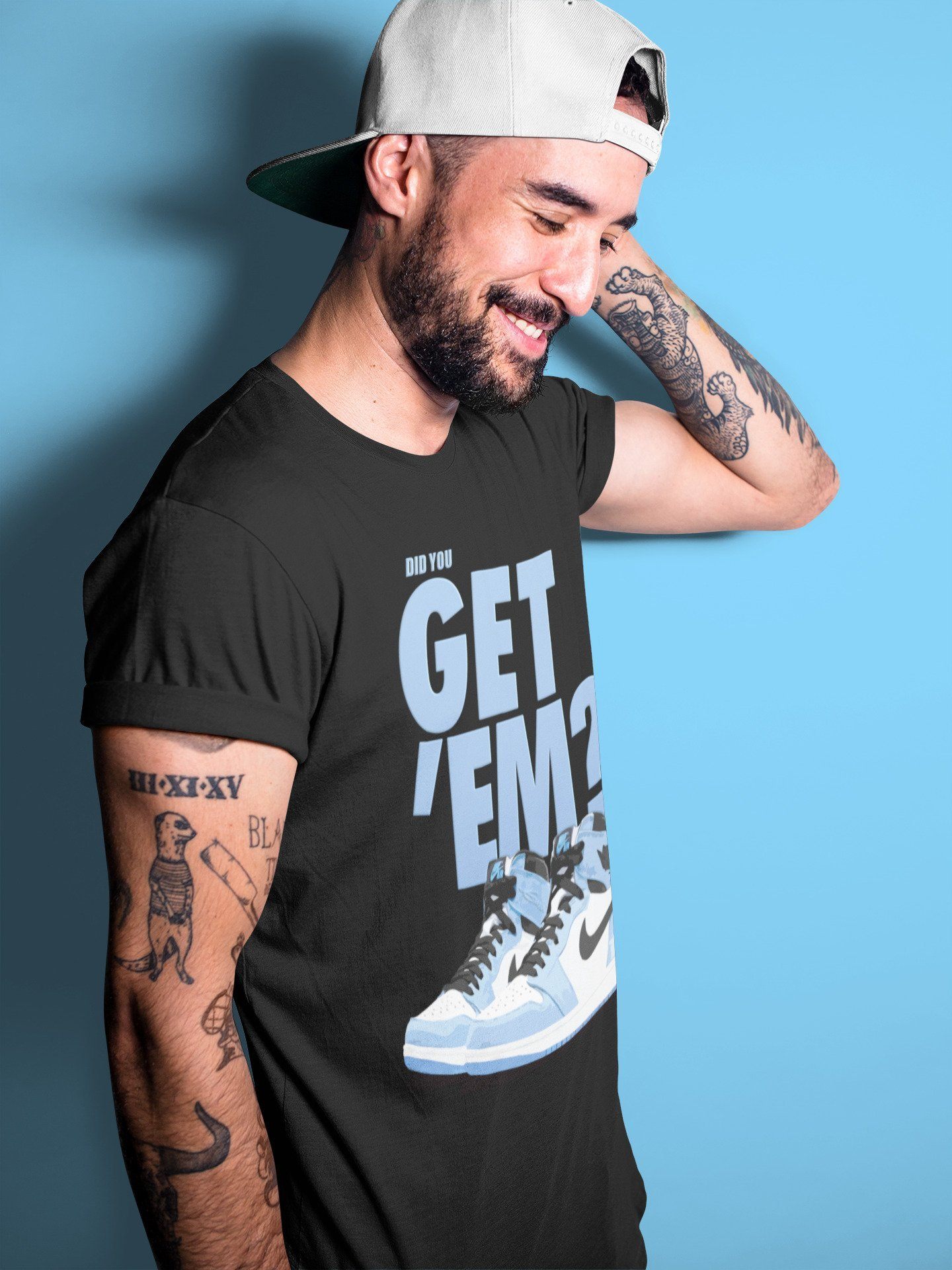 Did You Get 'Em Unisex Tops - Air Jordan 1 University Blue