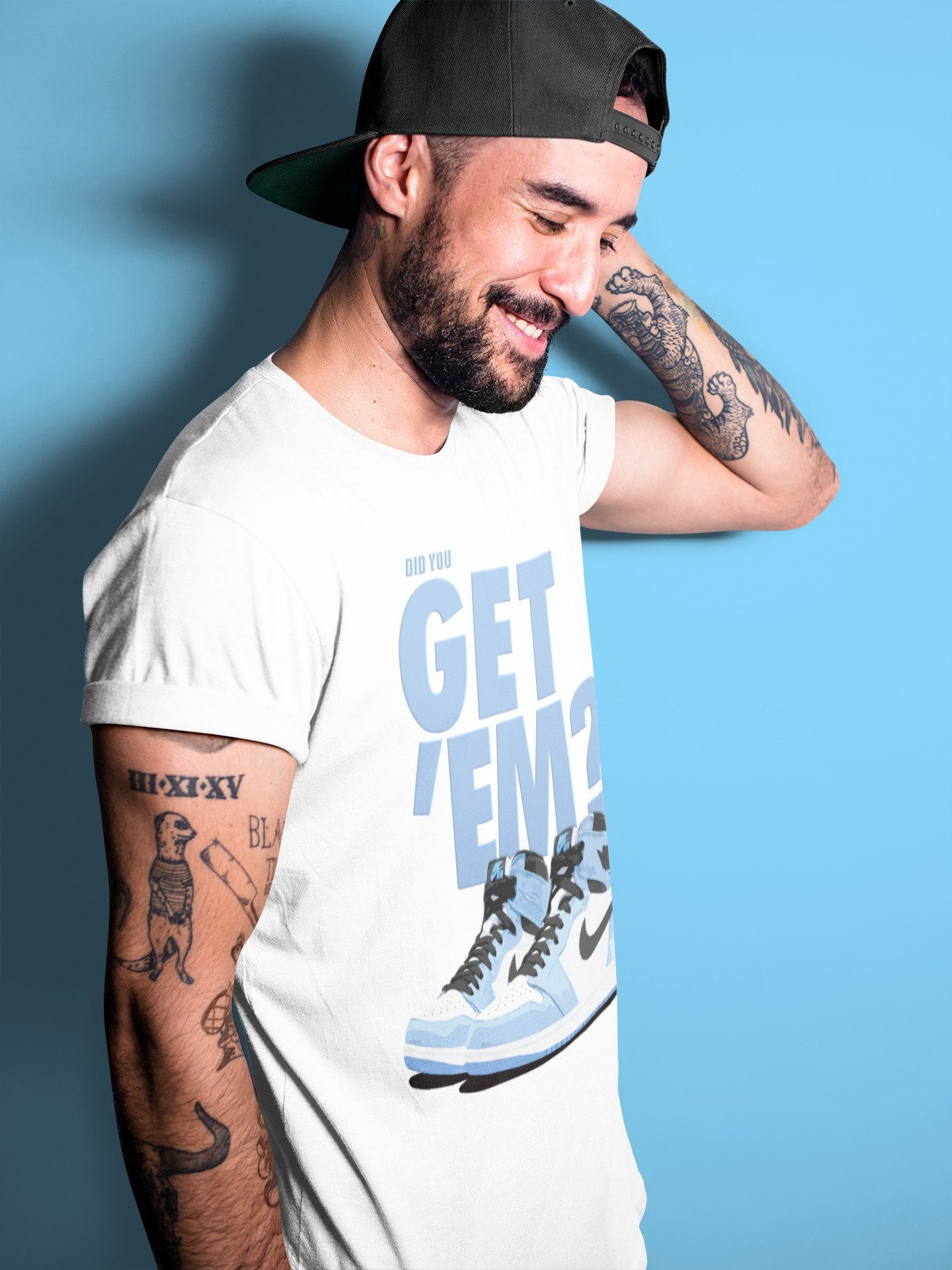 Did You Get 'Em Unisex Tops - Air Jordan 1 University Blue