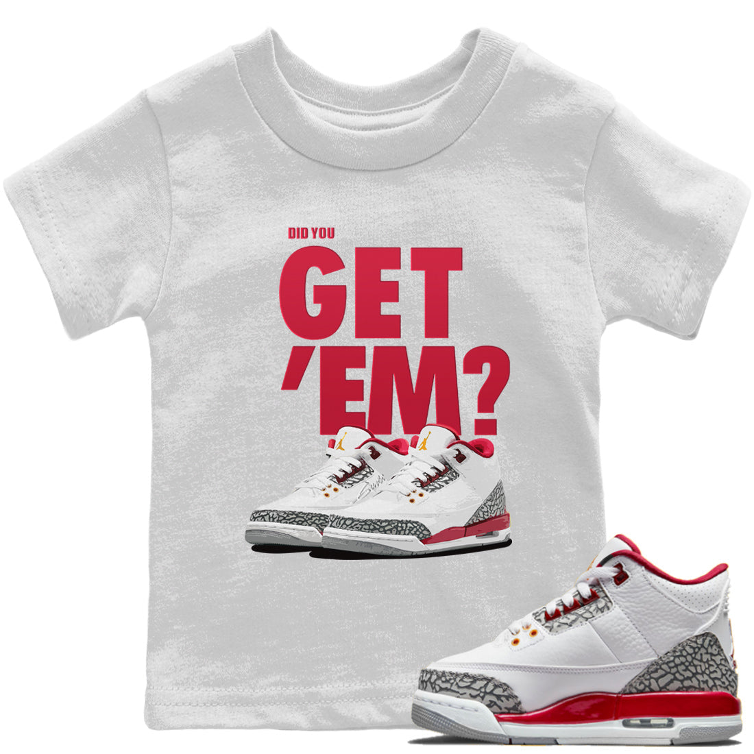 Did You Get 'Em Kids Tops - Air Jordan 3 Cardinal