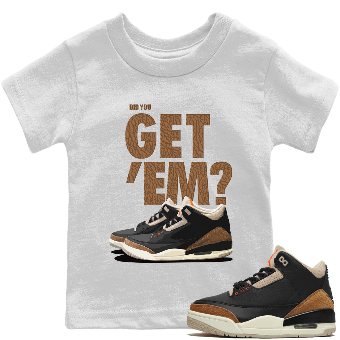 Did You Get 'Em Kids Tops - Air Jordan 3 Desert Elephant