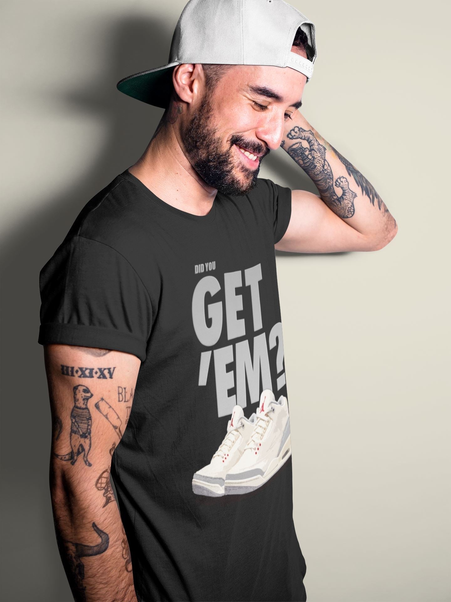 Did You Get 'Em Unisex Tops - Air Jordan 3 Muslin