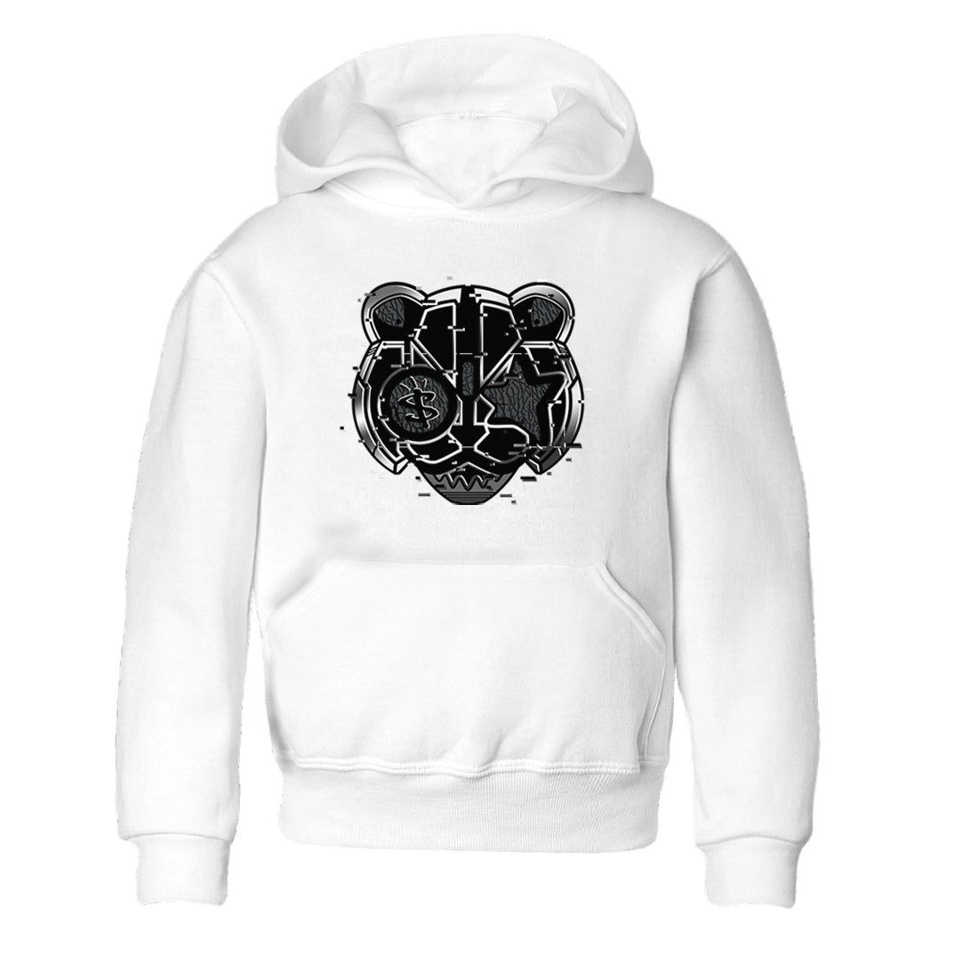 Digital Cat Face snkmatch Tees Kids - Air Jordan 3 Black Cat