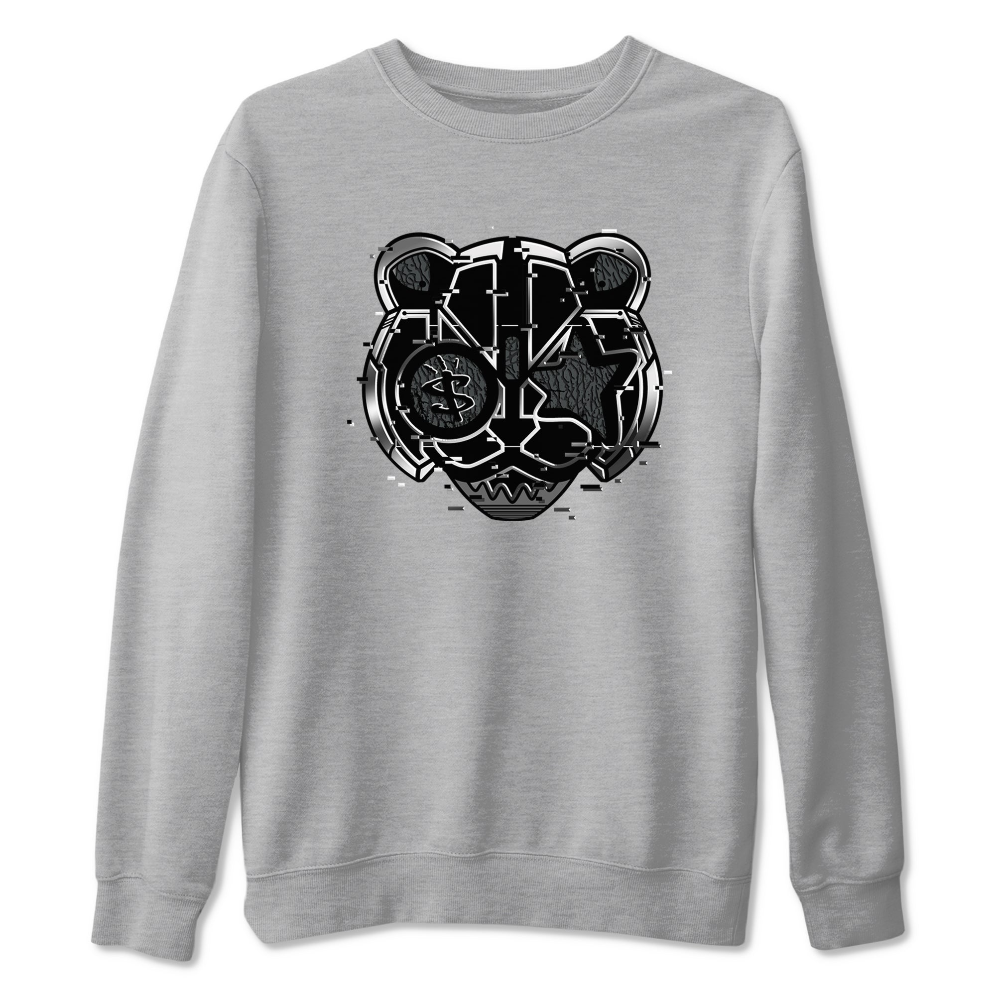 Digital Cat Face snkmatch Tees - Air Jordan 3 Black Cat